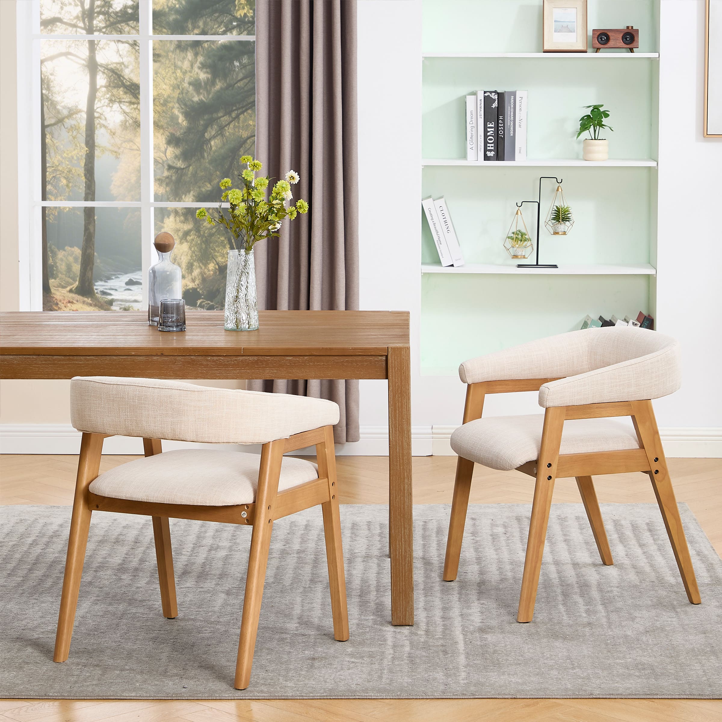 Open Back Barrel Dining Chairs Set of 2 - 2230DC - Image 12