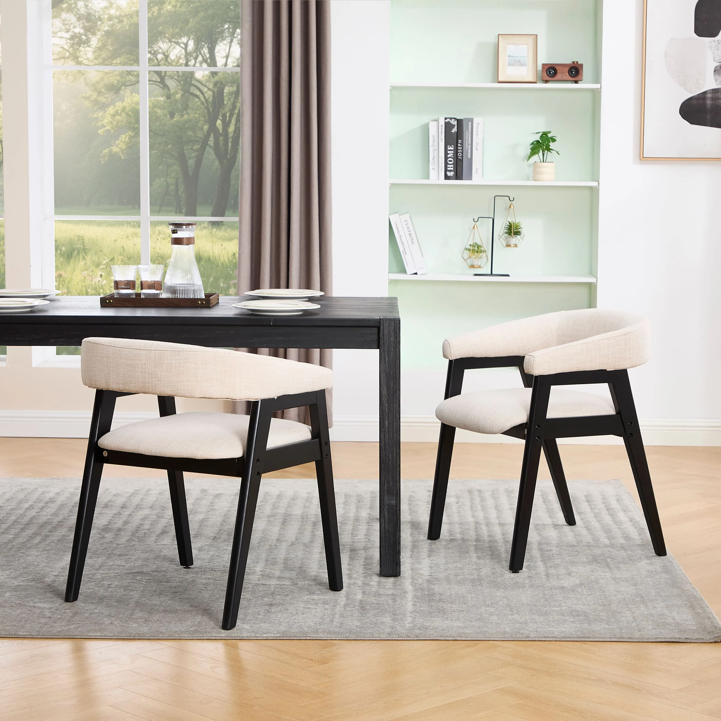 Open Back Barrel Dining Chairs Set of 2 - 2230DC - Image 2