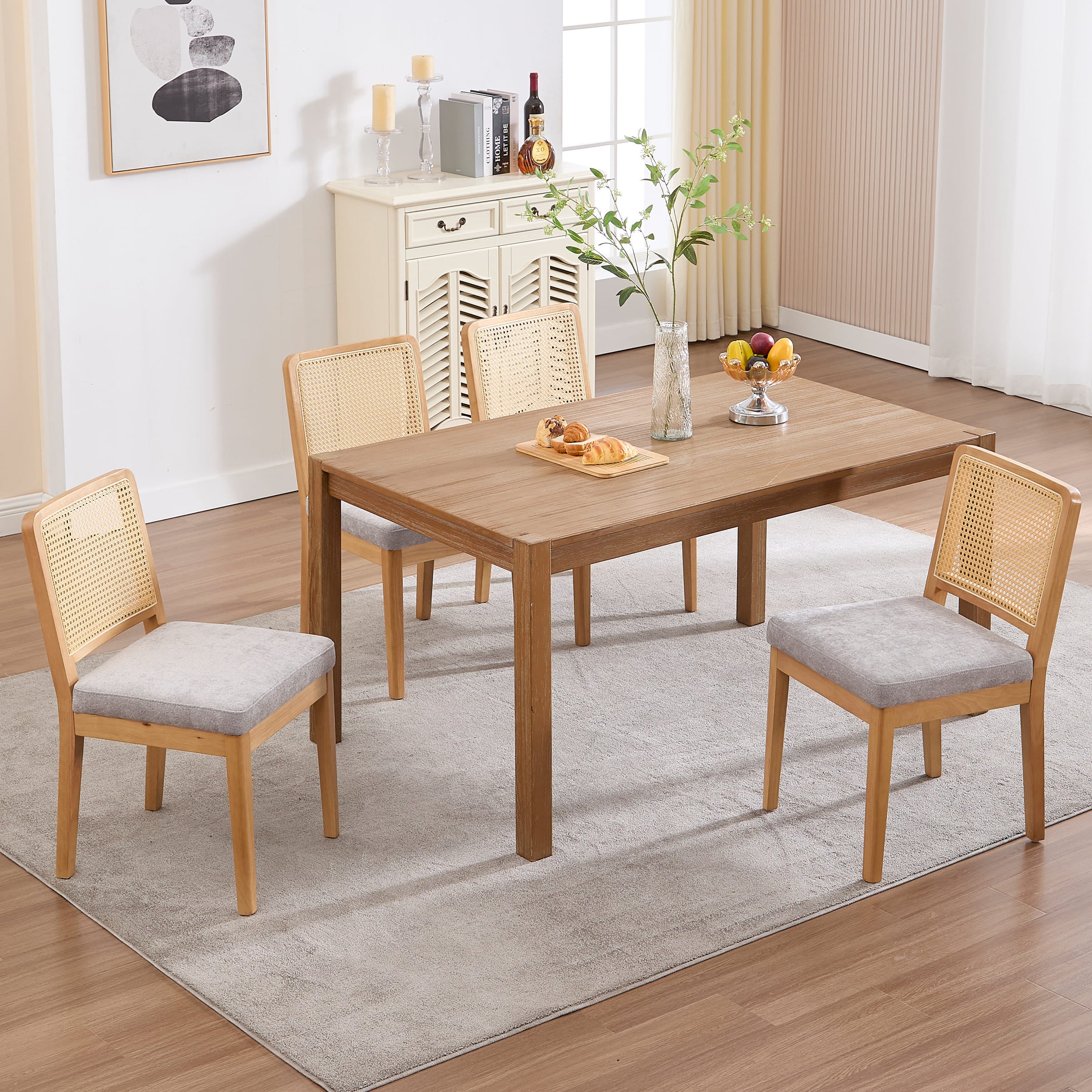 Rattan Back Dining Chairs Set of 2 - 3233DC - Image 11
