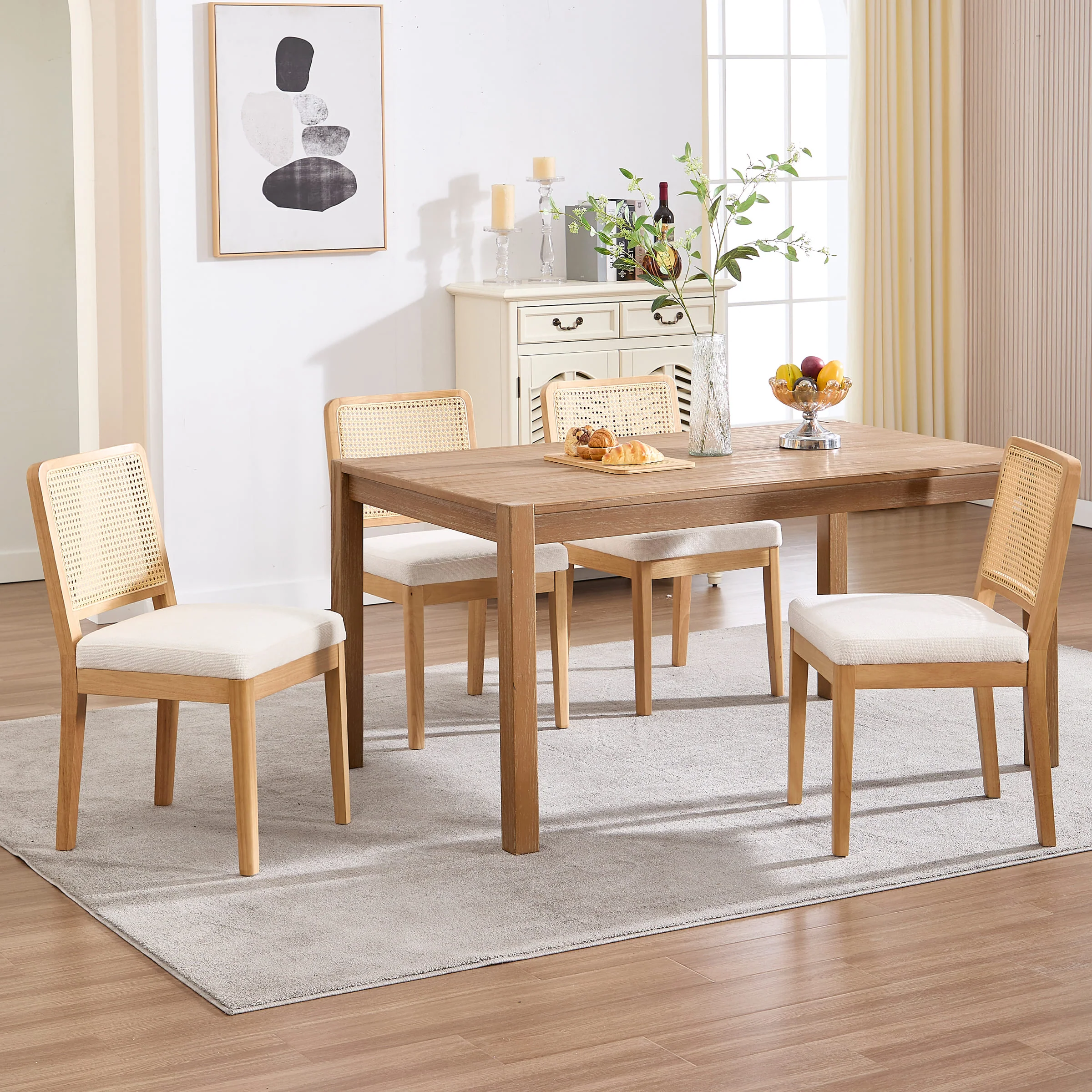 Rattan Back Dining Chairs Set of 2 - 3233DC - Image 16