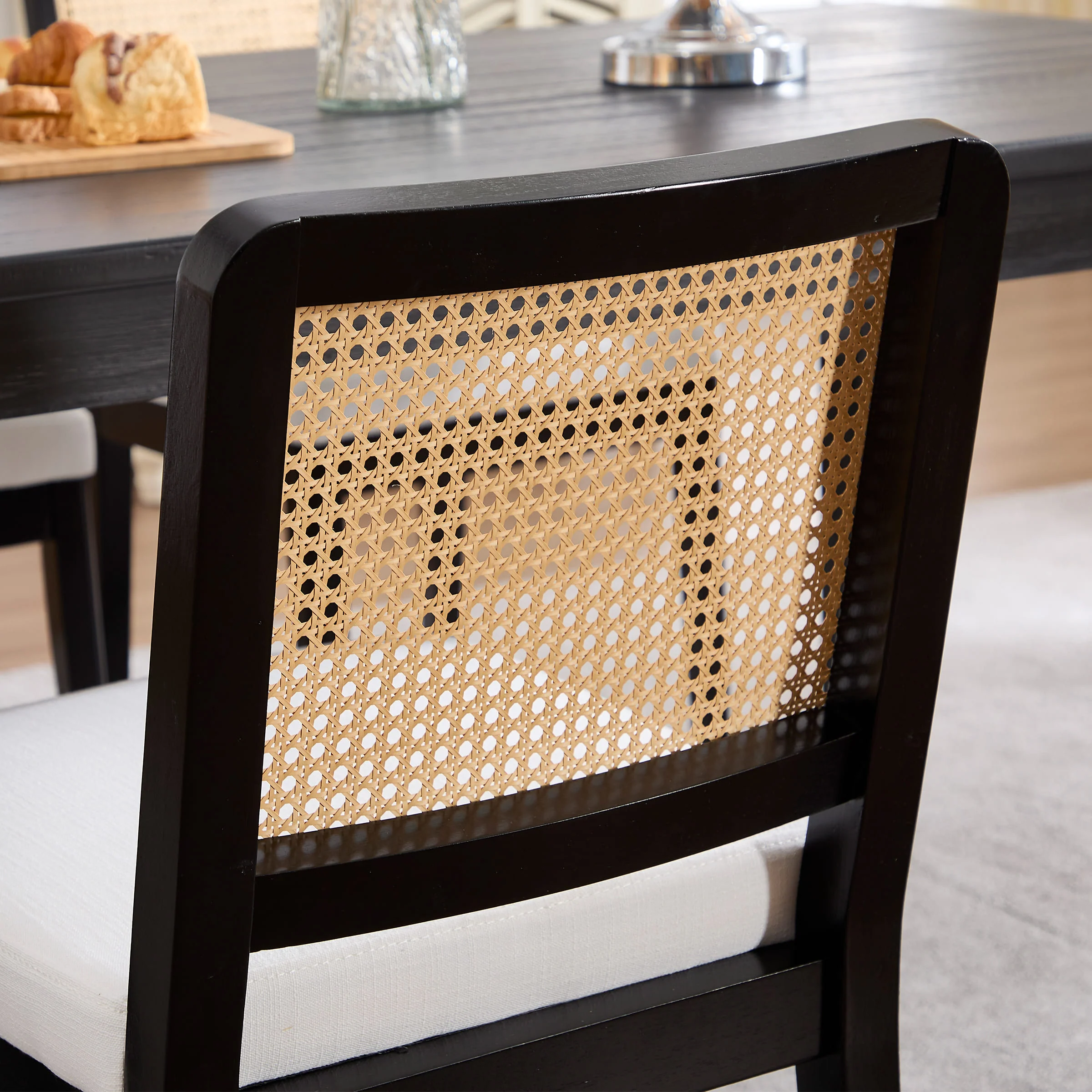 Rattan Back Dining Chairs Set of 2 - 3233DC - Image 7