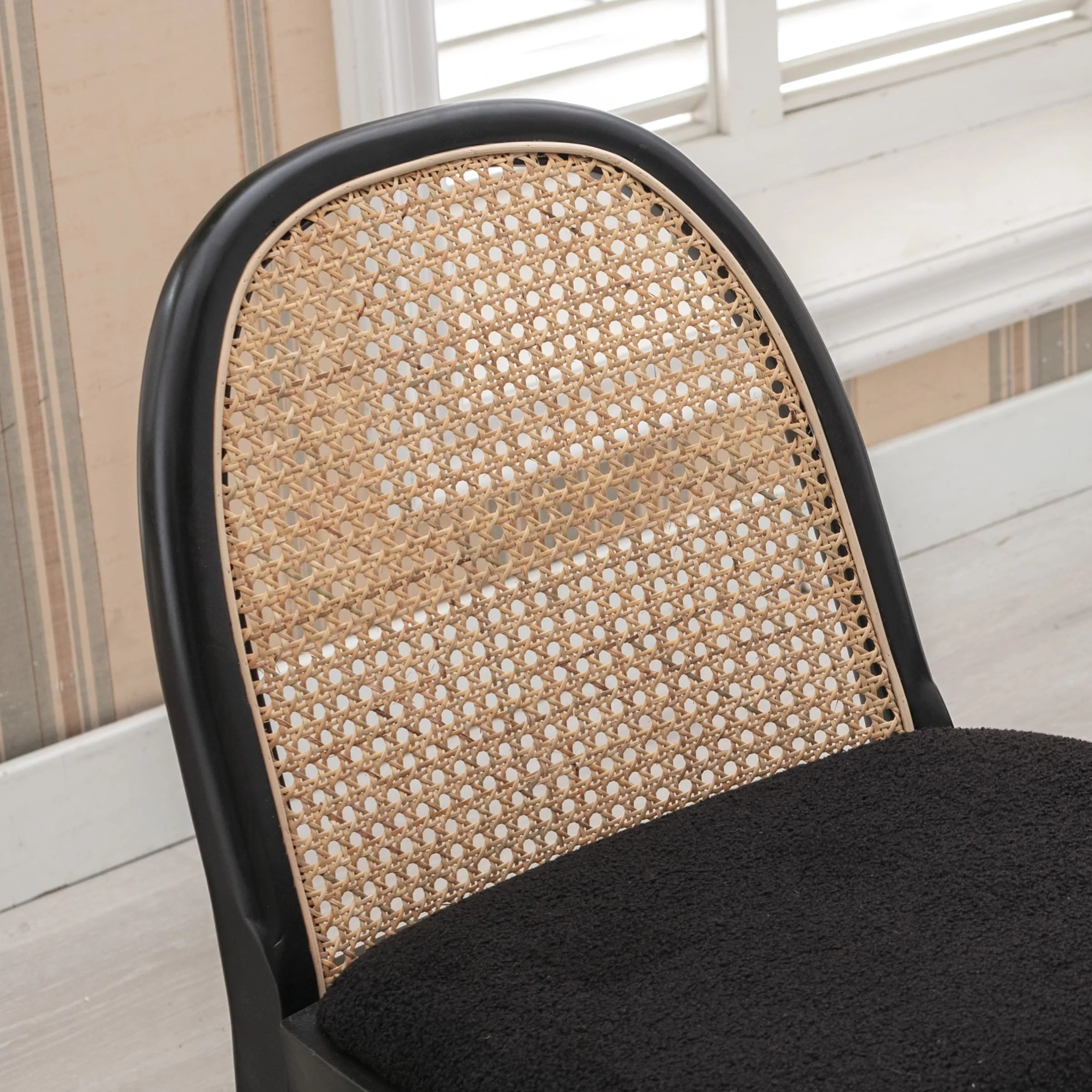 Rattan Upholstered Dining Chairs Set of 2 - 1866DC - Image 15