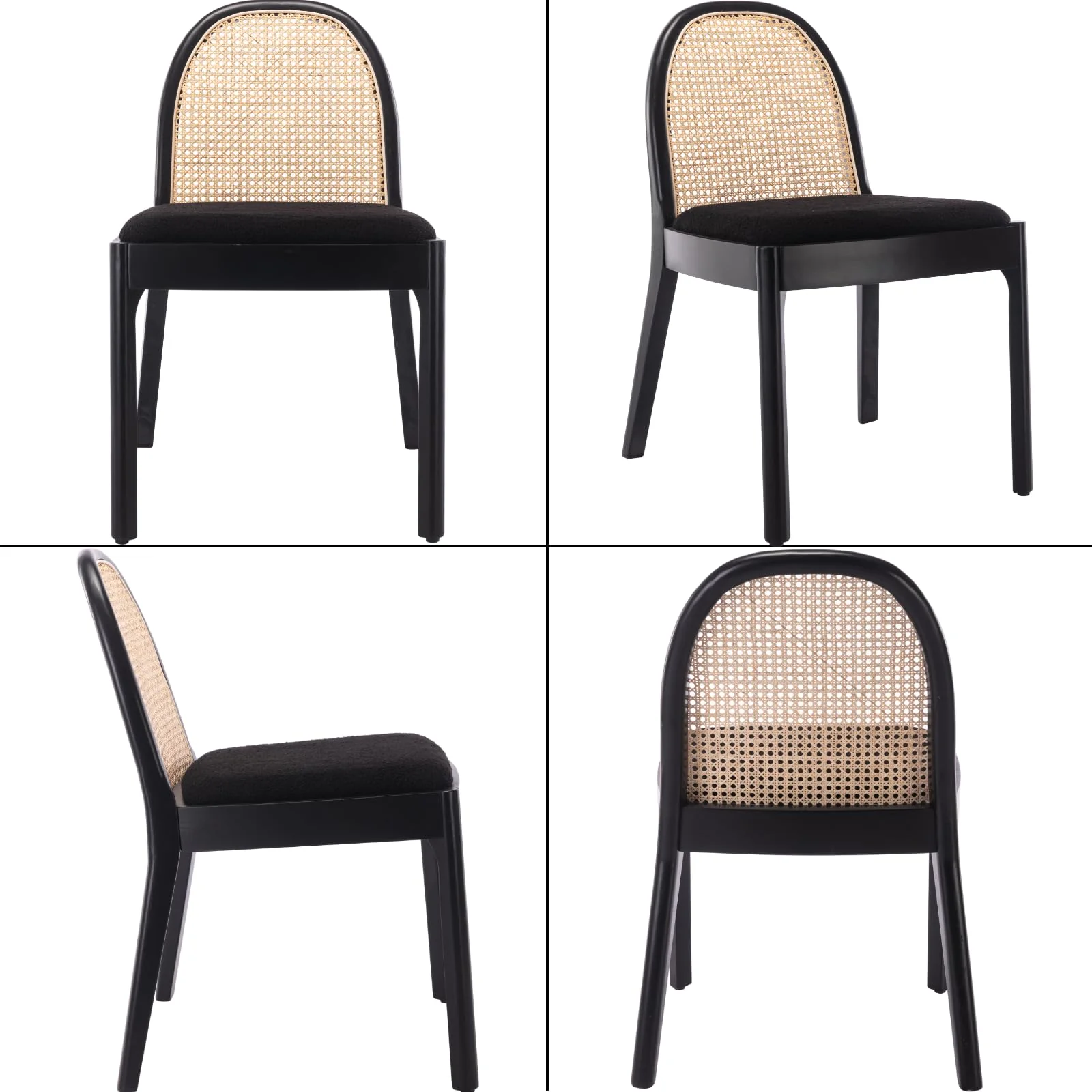 Rattan Upholstered Dining Chairs Set of 2 - 1866DC - Image 17