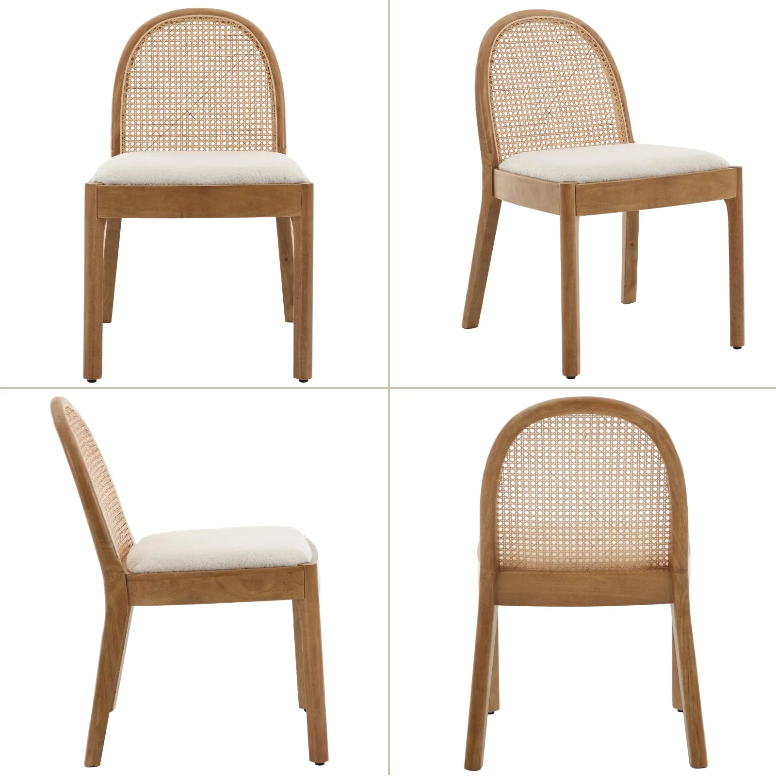 Rattan Upholstered Dining Chairs Set of 2 - 1866DC - Image 25