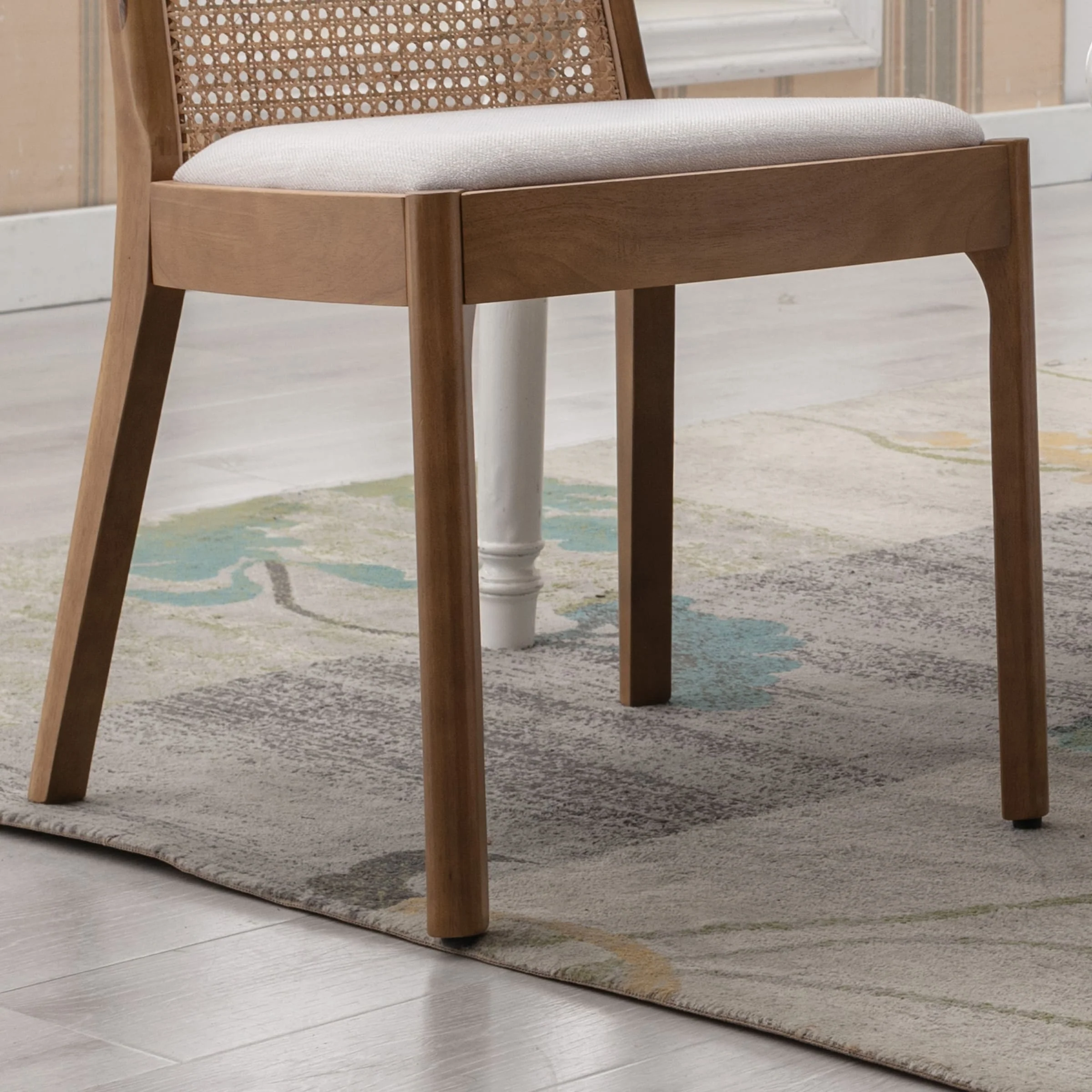 Rattan Upholstered Dining Chairs Set of 2 - 1866DC - Image 8