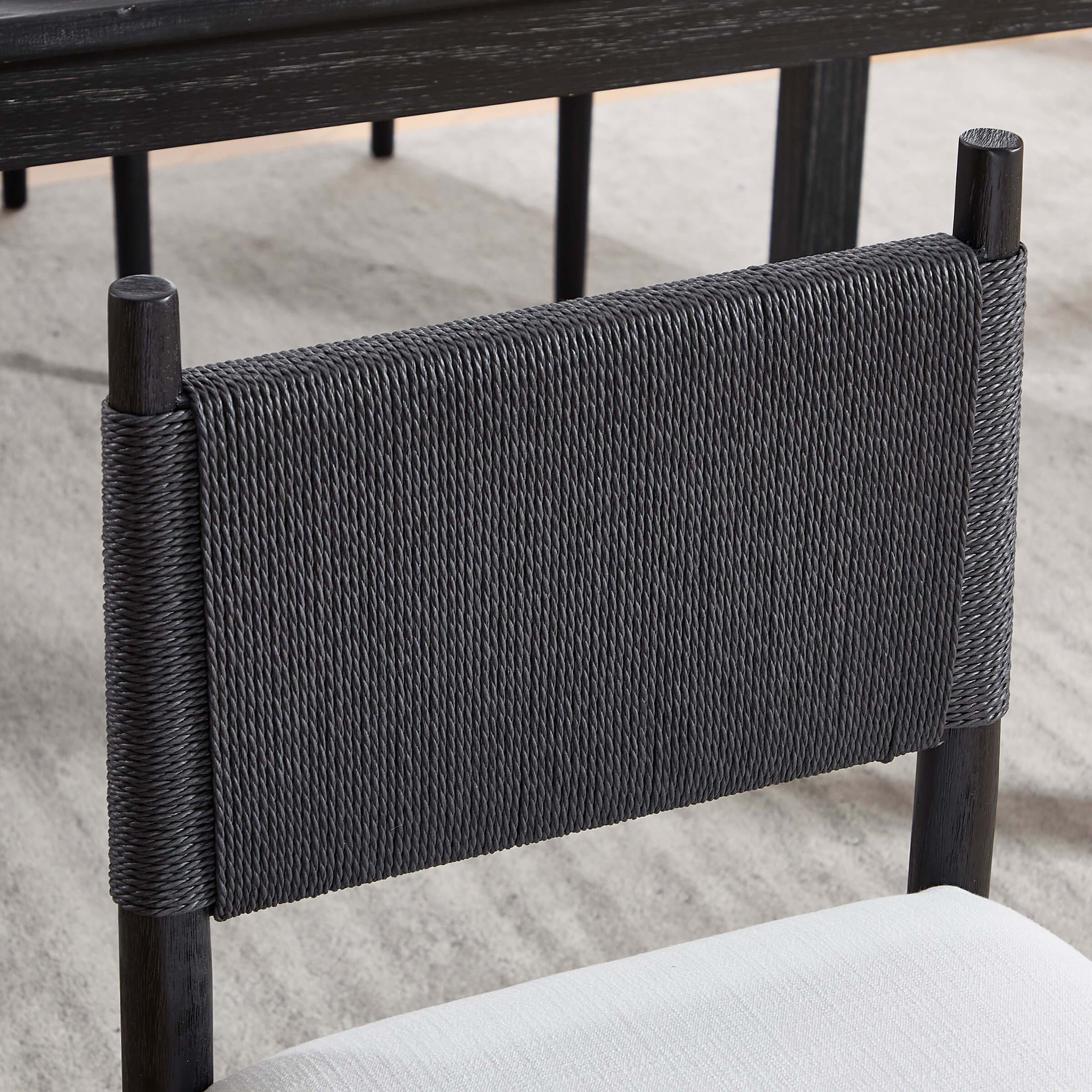 Rope Woven Back Boho Dining Chairs Set of 2 - 1021DC - Image 15