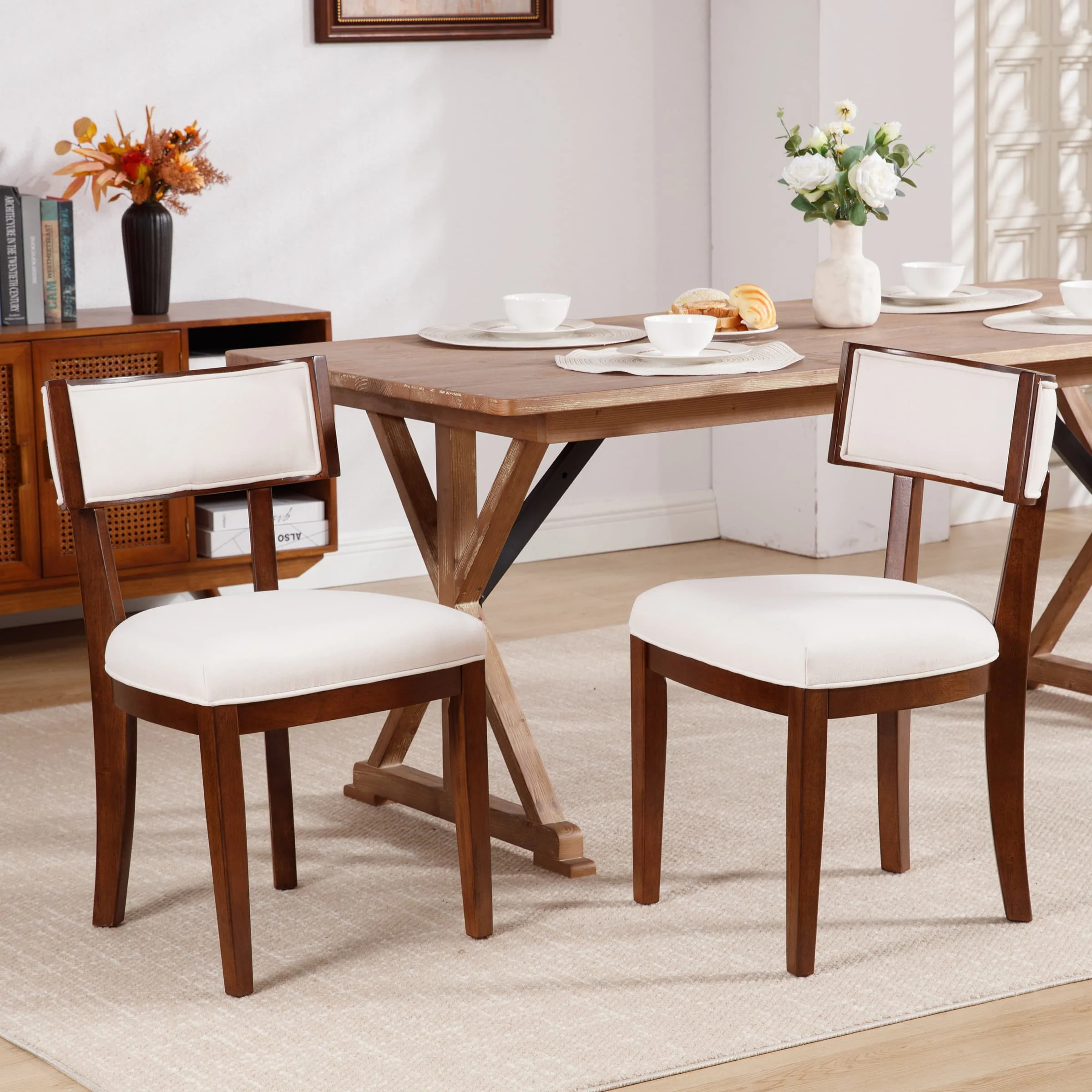 Solid Wood Dining Chairs Set of 2 - X061DC - Image 11