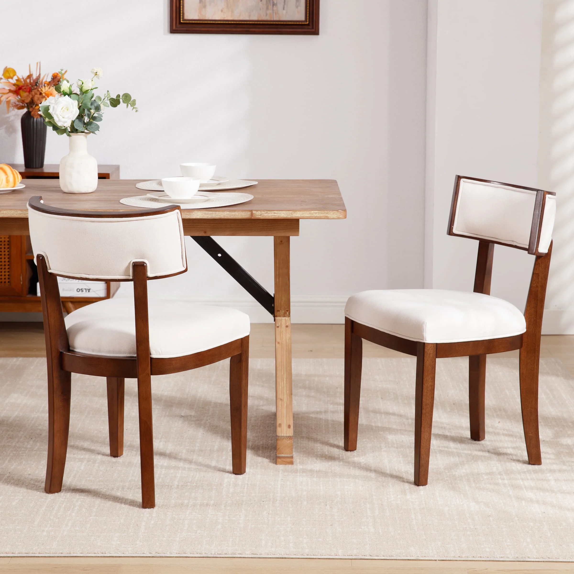 Solid Wood Dining Chairs Set of 2 - X061DC - Image 13