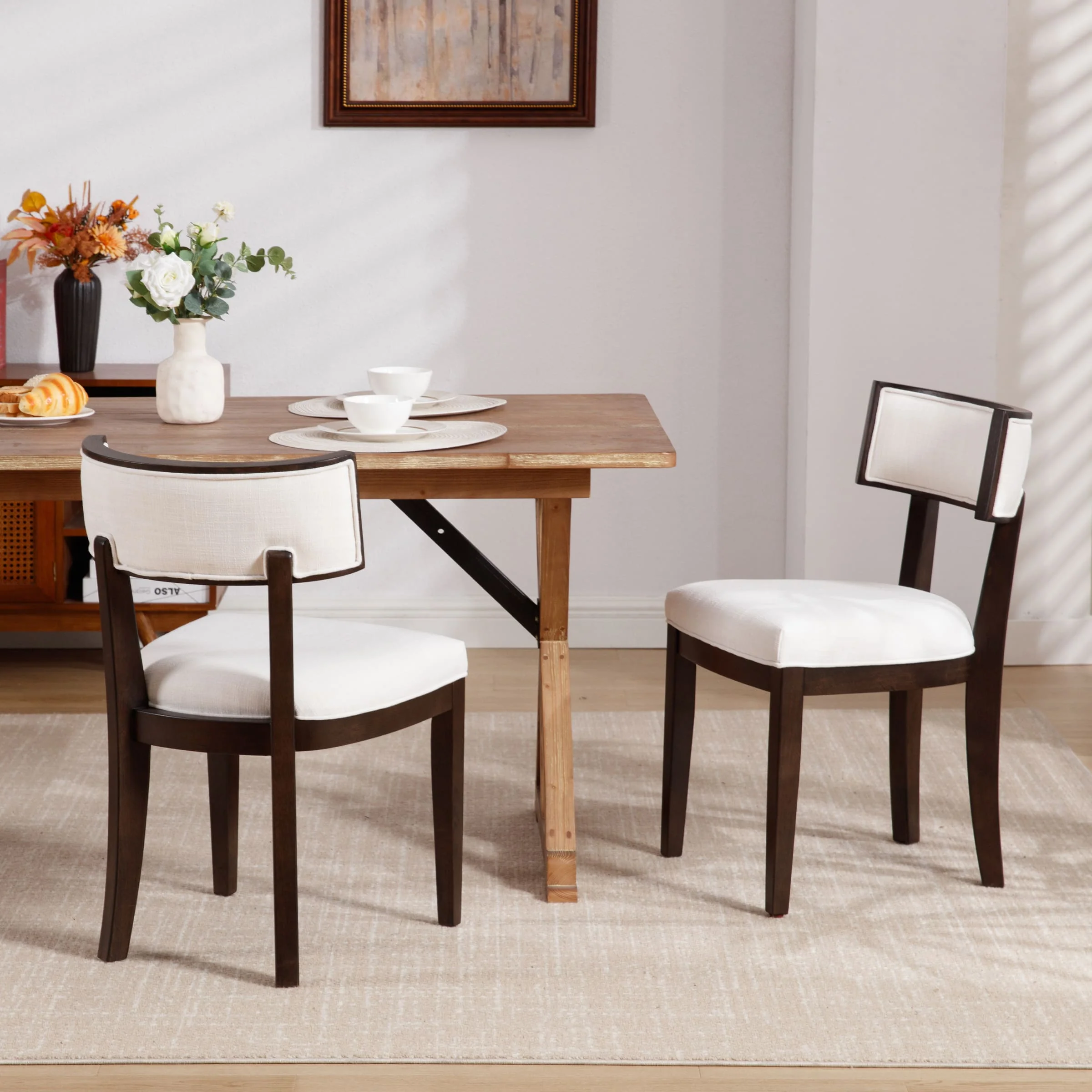 Solid Wood Dining Chairs Set of 2 - X061DC - Image 21