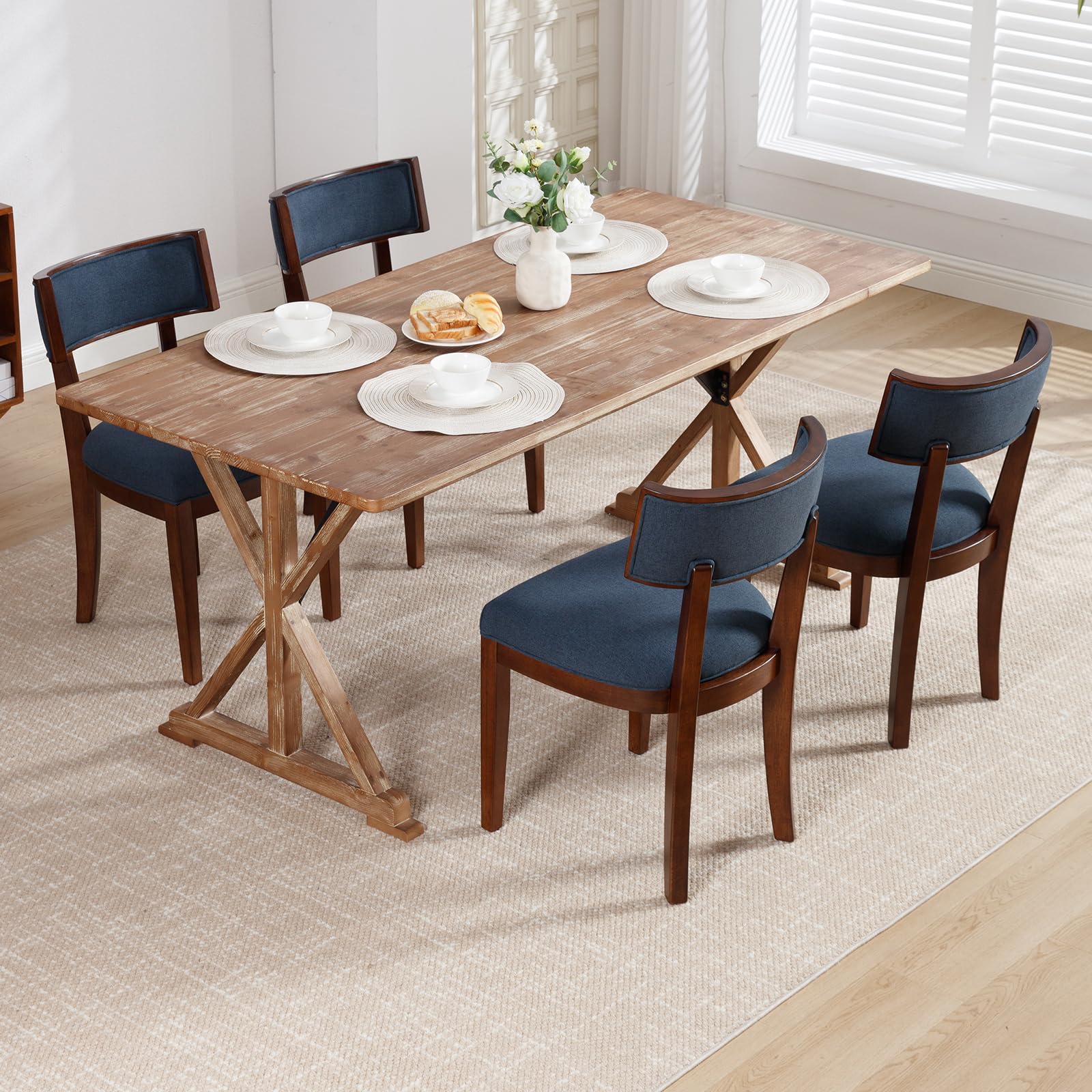 Solid Wood Dining Chairs Set of 2 - X061DC - Image 4