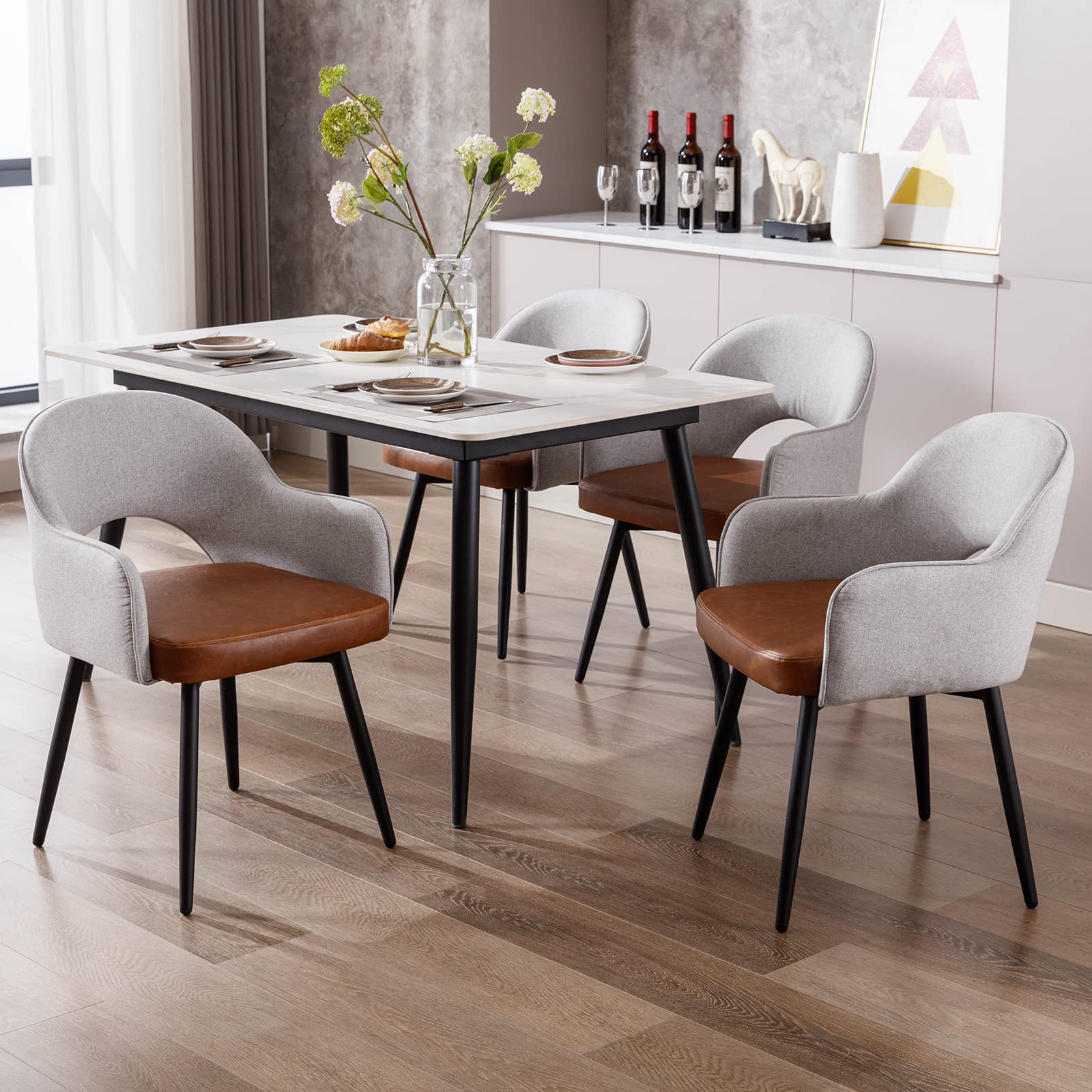 Swivel Kitchen Dining Chairs Set of 2 - 19027DC - Image 3