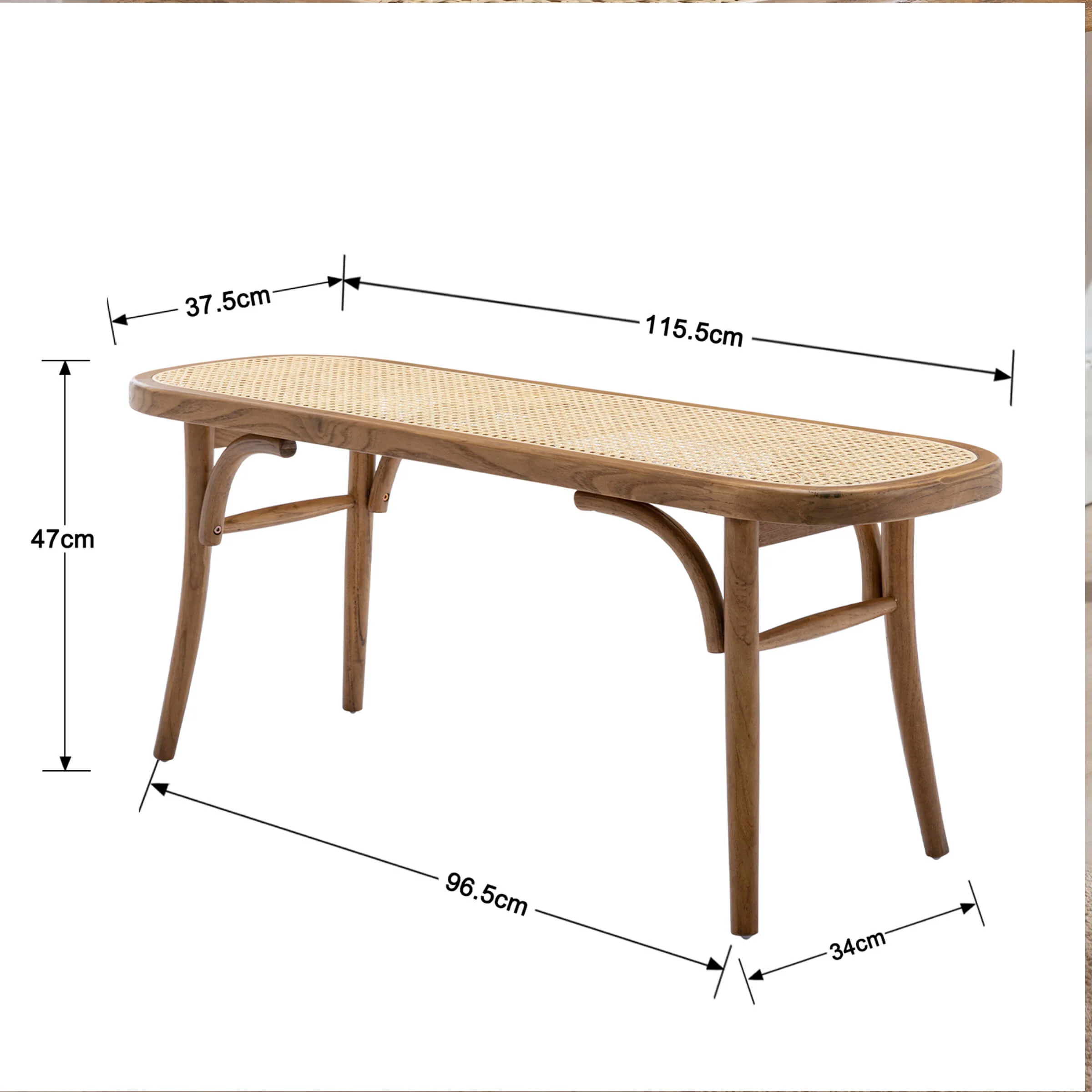 Wood Dining Bench for Entryway - 1972BH - Image 16