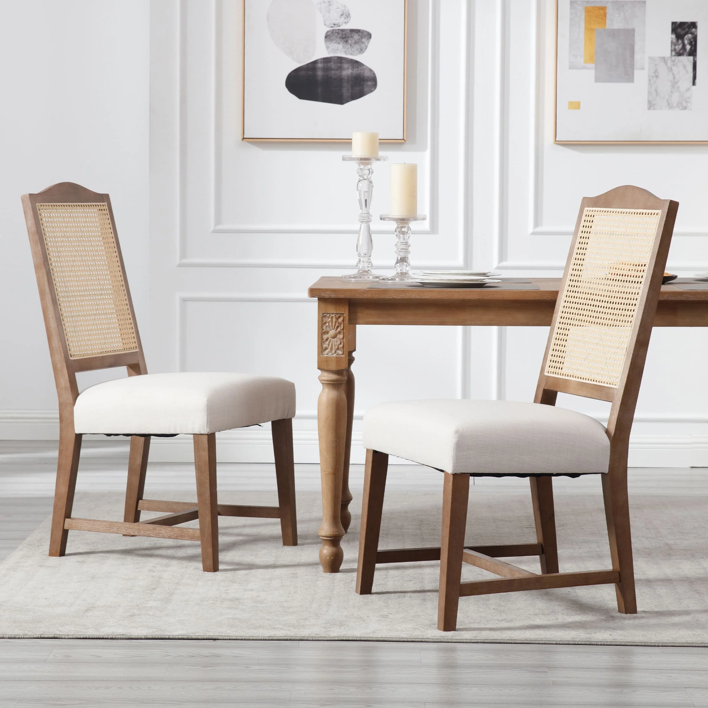 Wood High Back Dining Chairs Set of 2 - 1845DC & 10036DC - Image 17