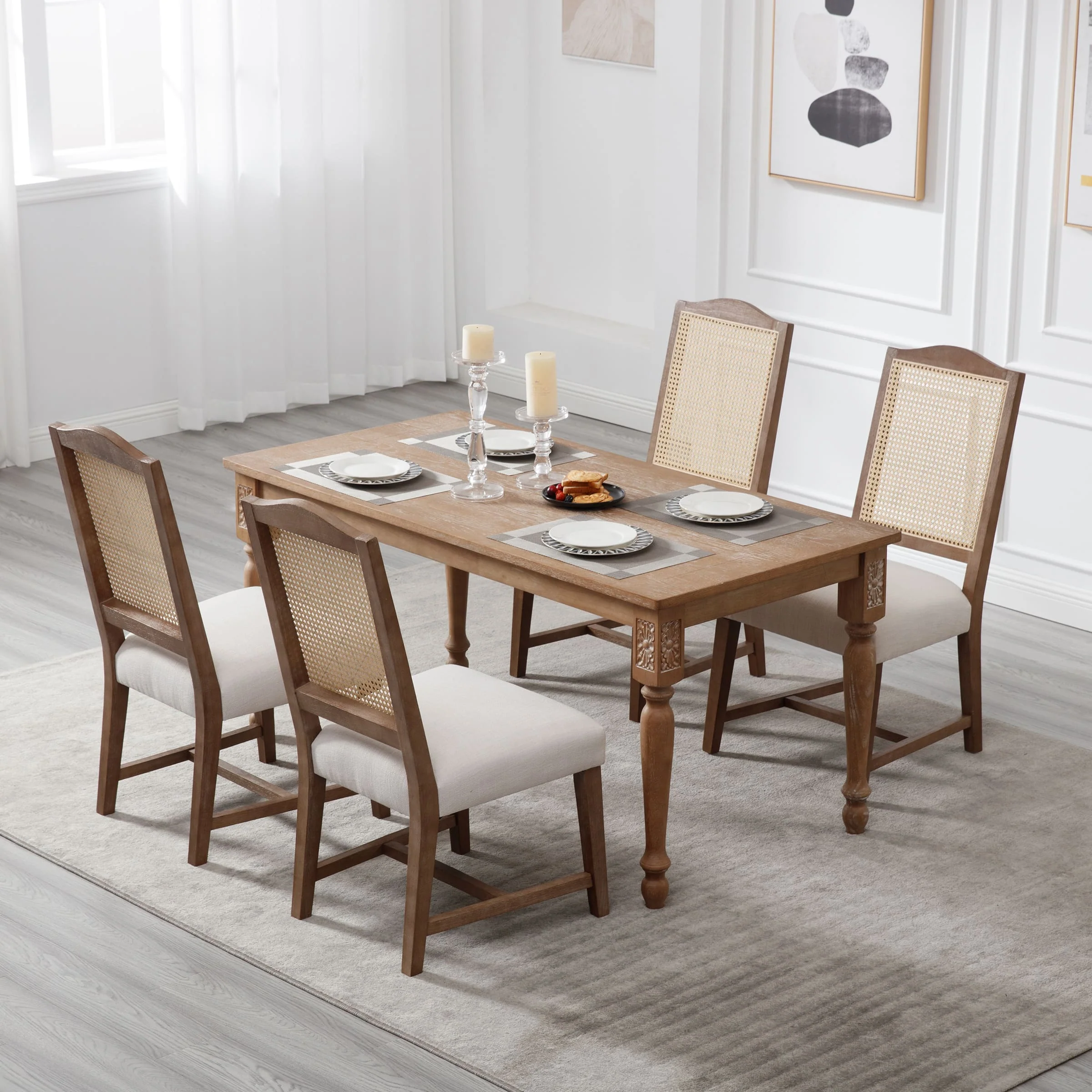Wood High Back Dining Chairs Set of 2 - 1845DC & 10036DC - Image 19