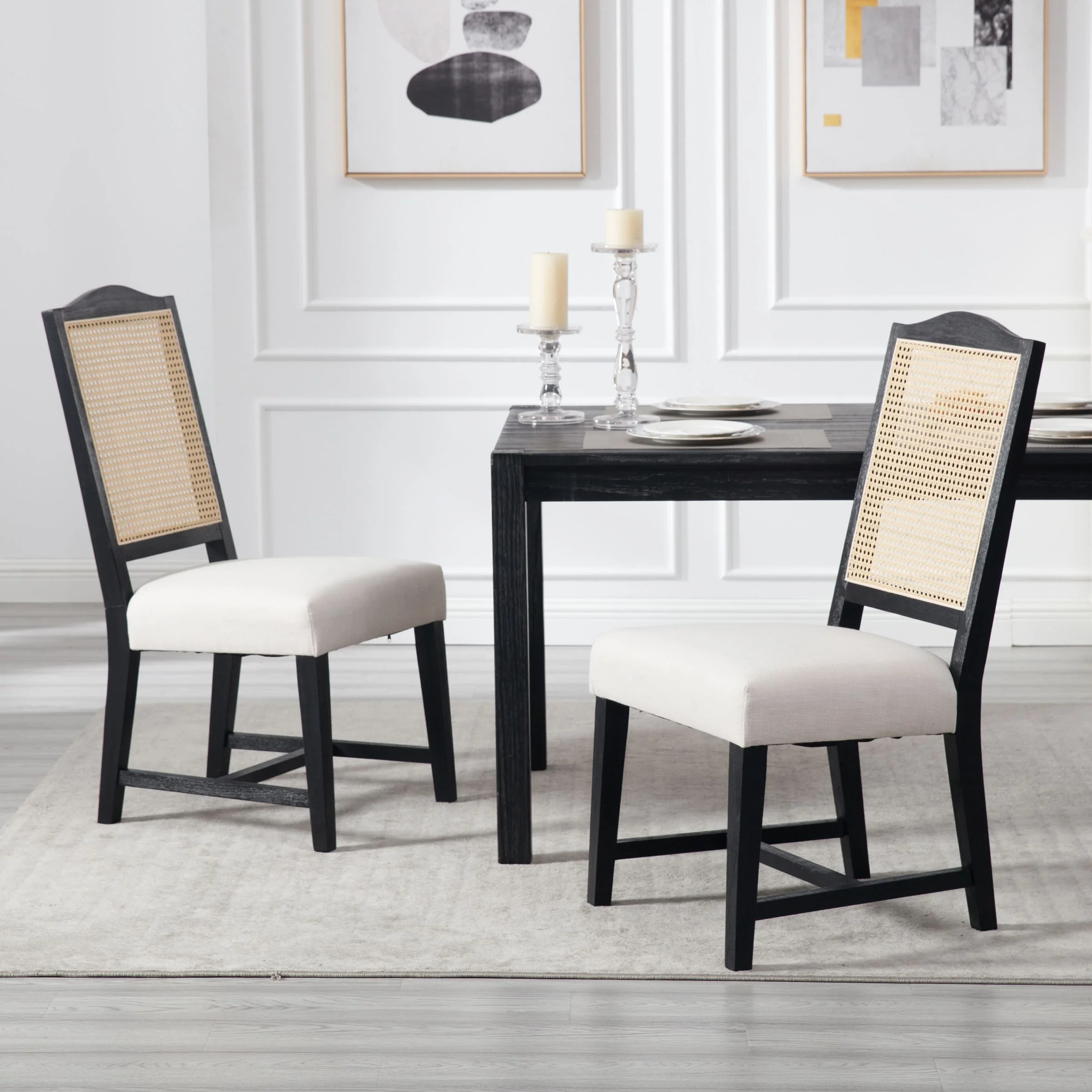 Wood High Back Dining Chairs Set of 2 - 1845DC & 10036DC - Image 25