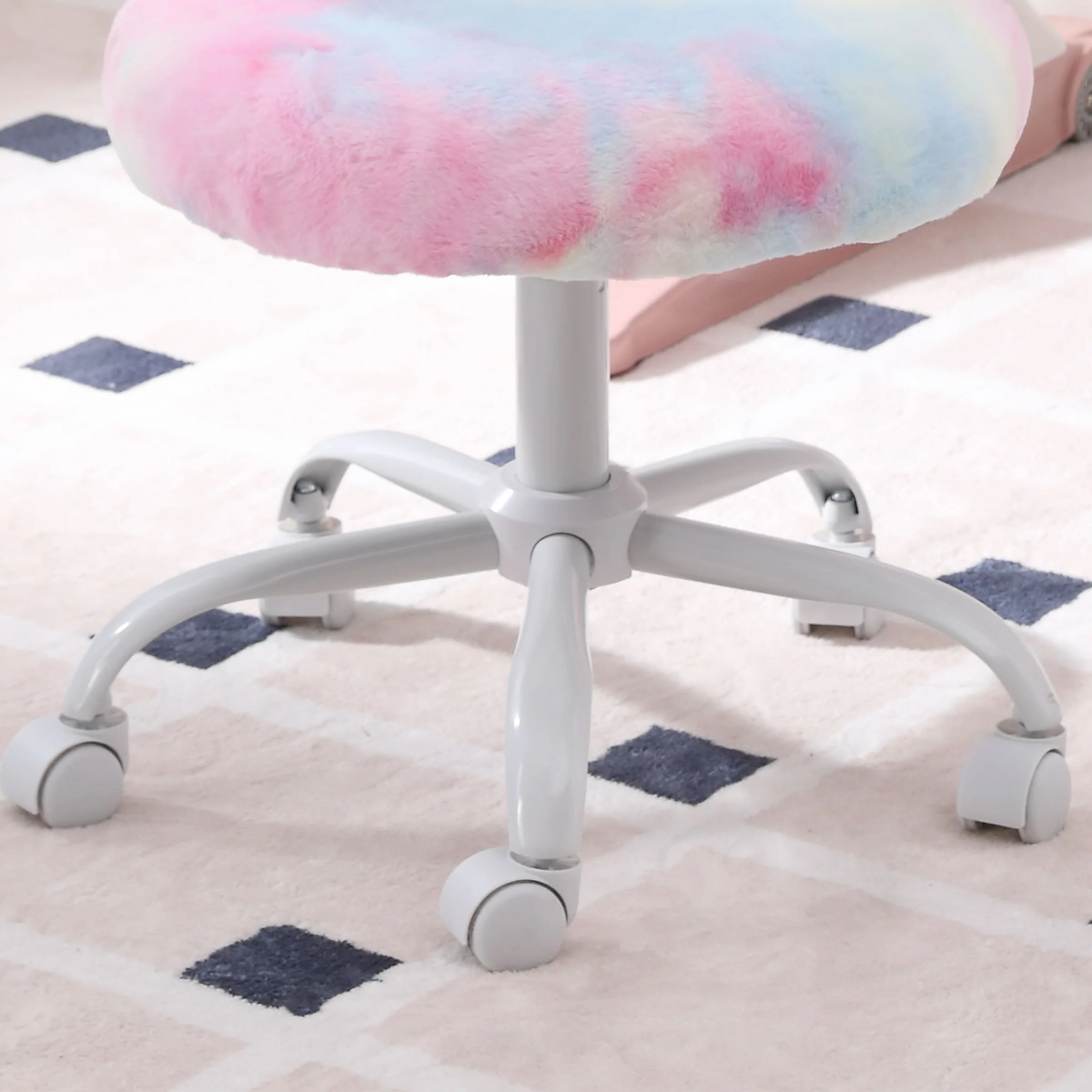 Adjustable Rolling Kids Desk Chair with Heart-Shape Back - 7002KC - Image 22