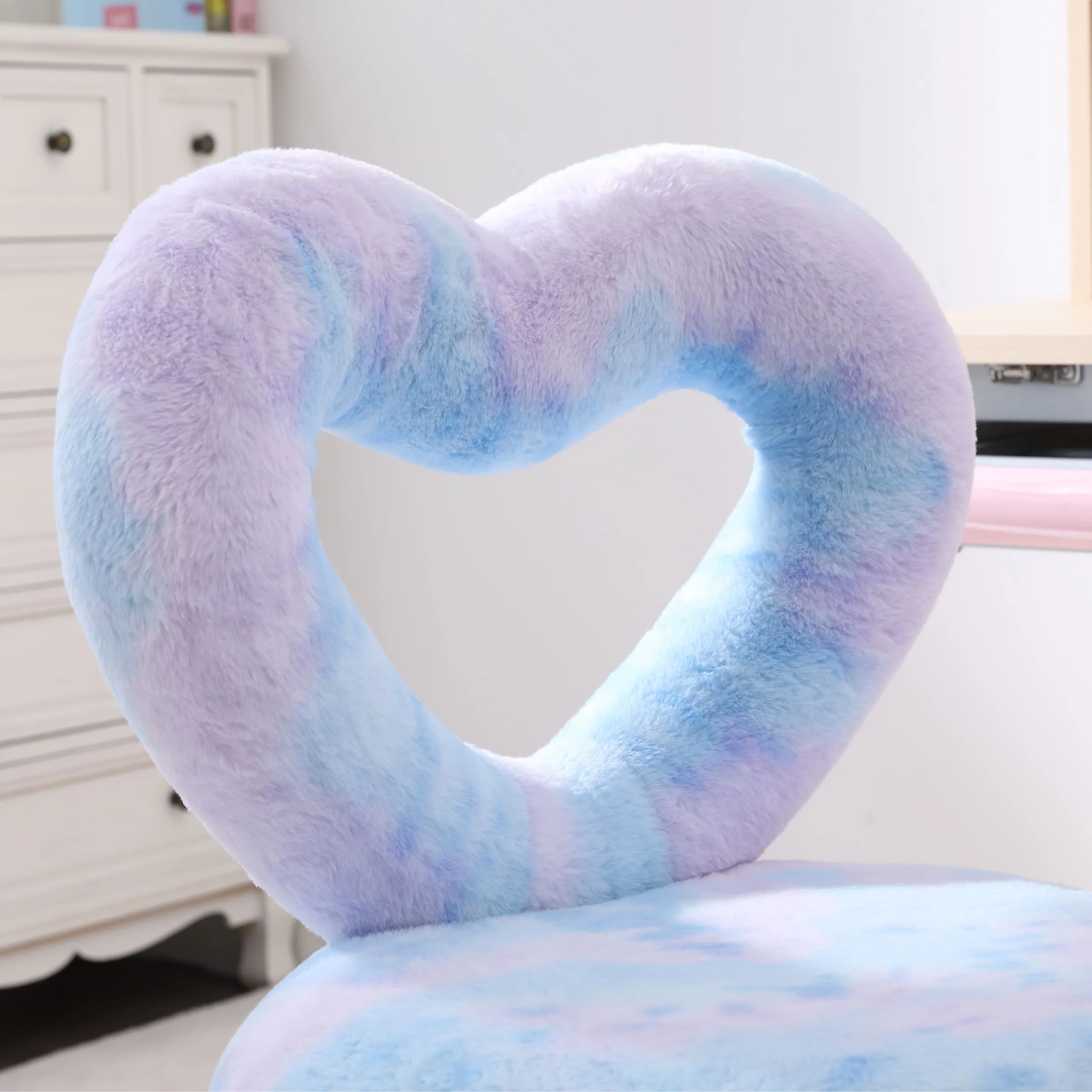 Adjustable Rolling Kids Desk Chair with Heart-Shape Back - 7002KC - Image 29