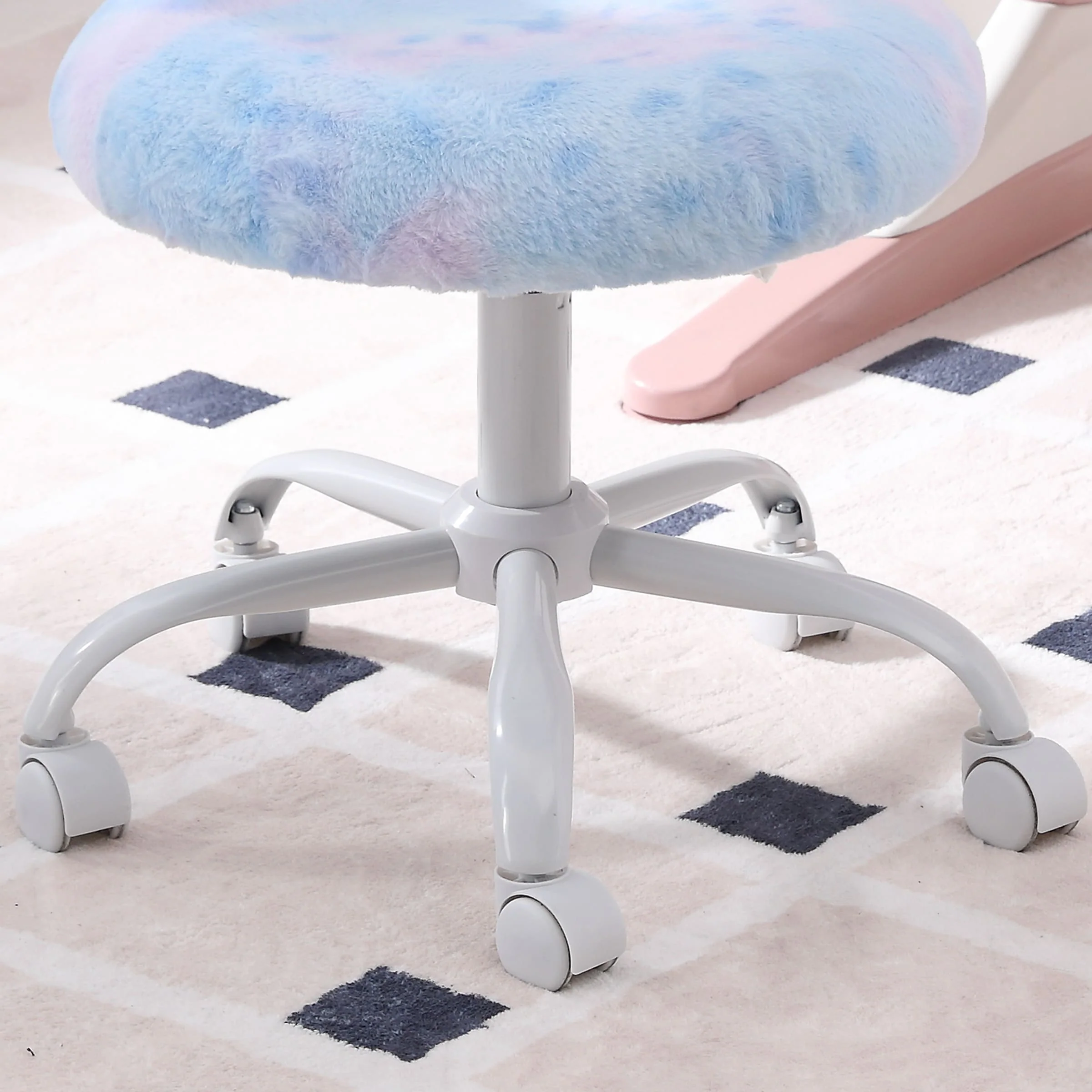 Adjustable Rolling Kids Desk Chair with Heart-Shape Back - 7002KC - Image 30