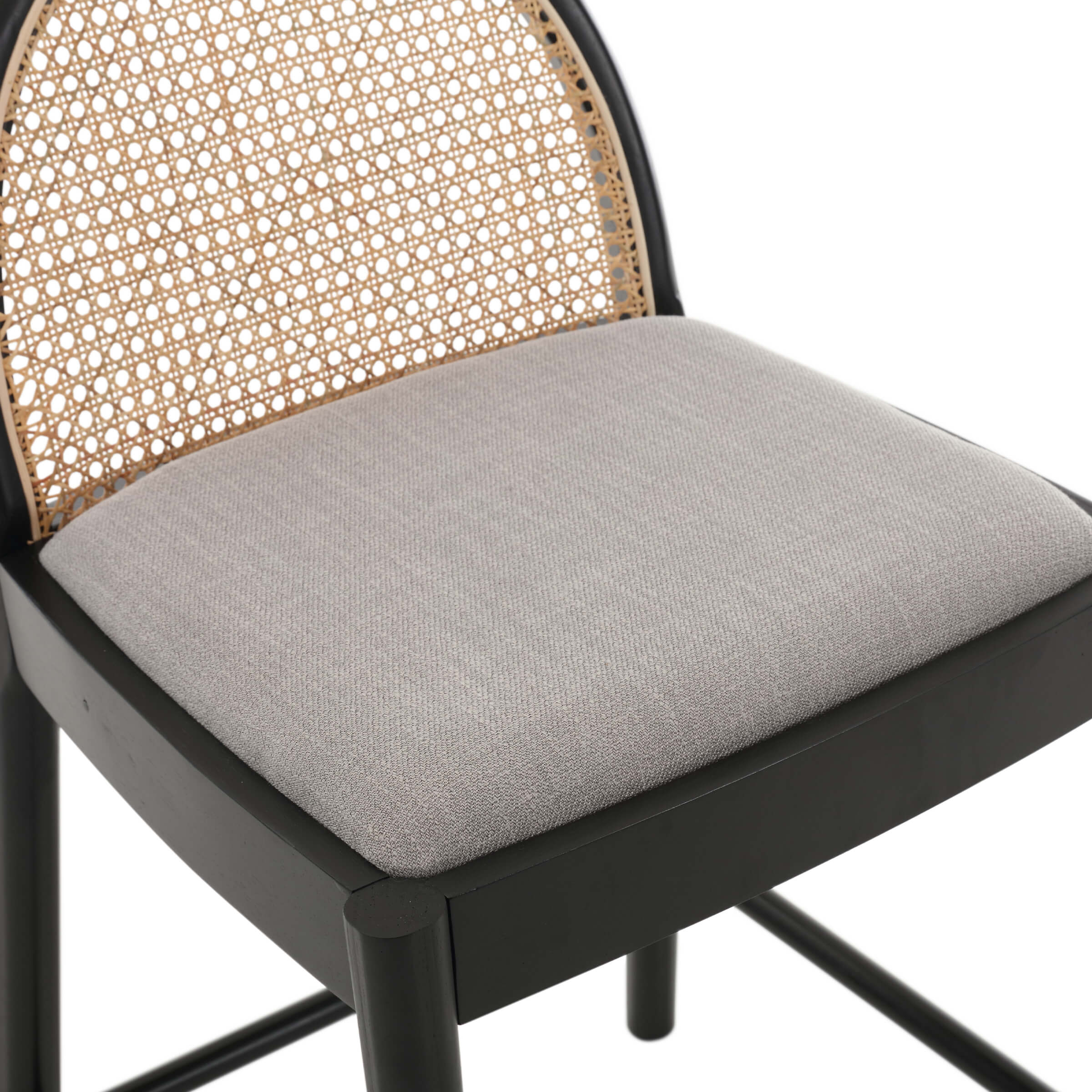 24.4"H Rattan Backrest Wooden Counter Height Stools Set of 2 - 5962CS - Image 15