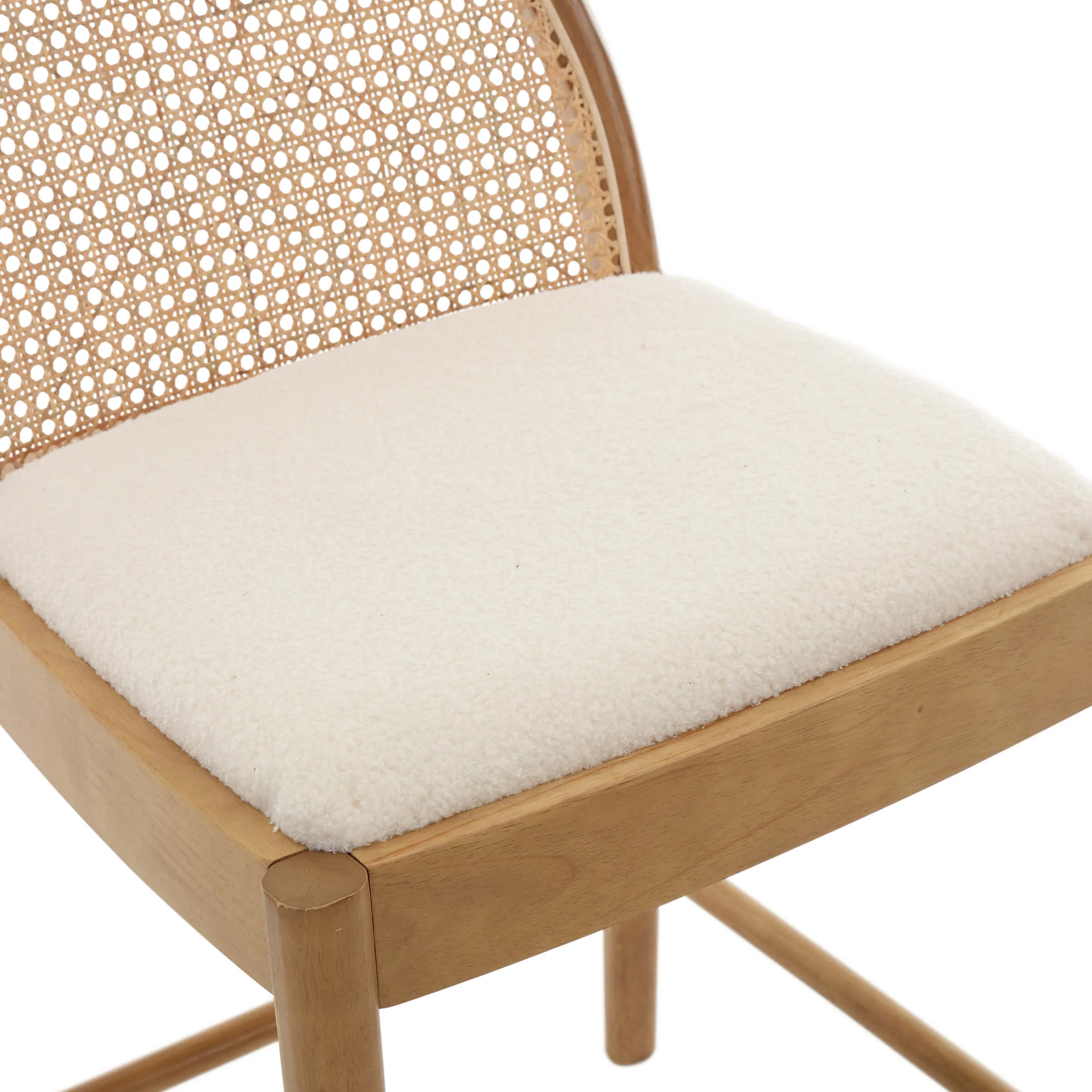 24.4"H Rattan Backrest Wooden Counter Height Stools Set of 2 - 5962CS - Image 19