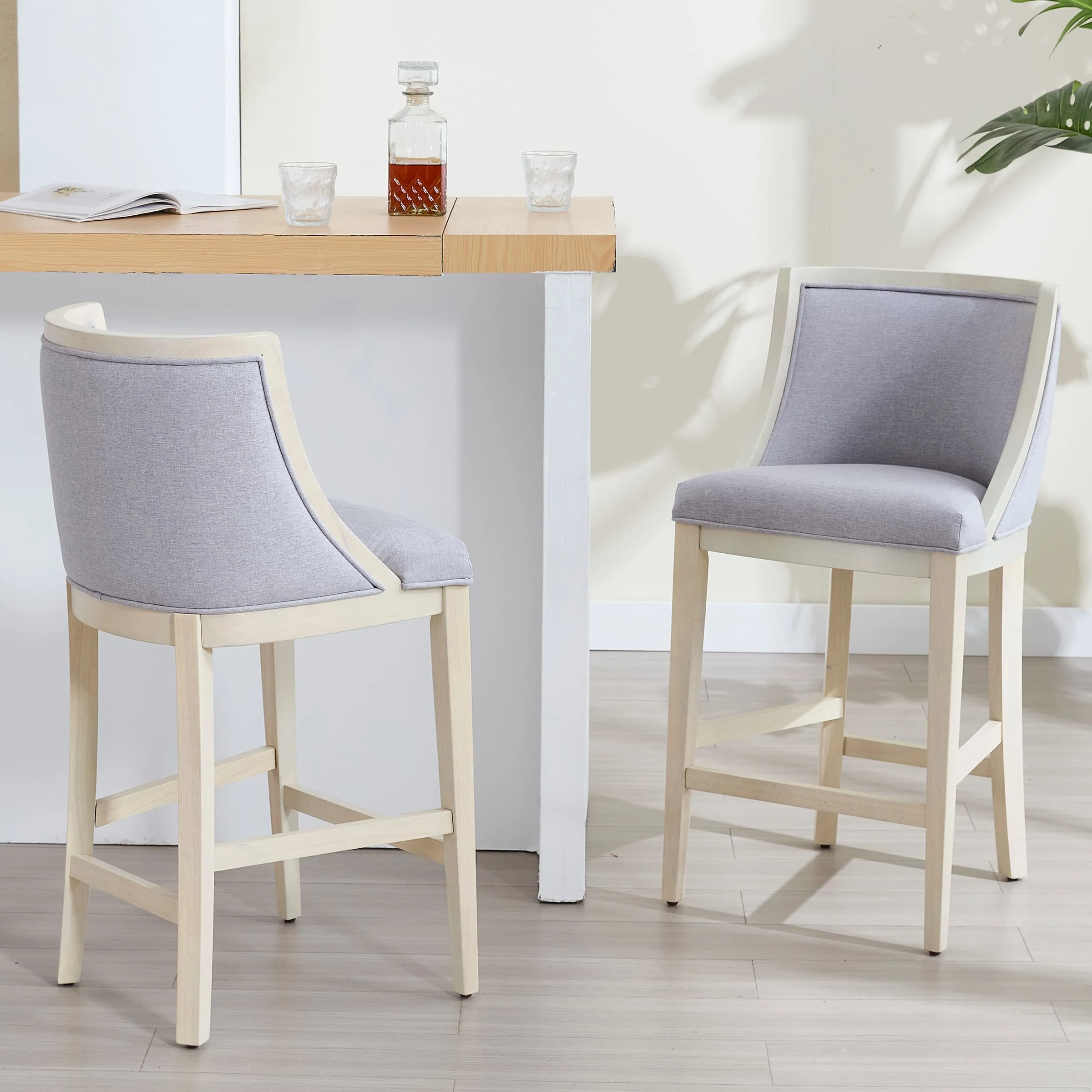 26”H Wood Counter Stools Set of 2 - 01911CS - Image 12