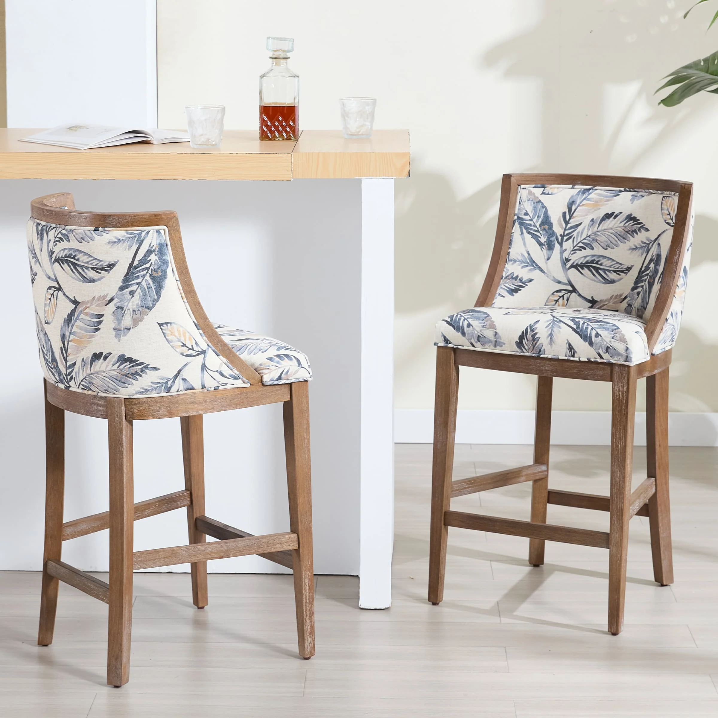 26”H Wood Counter Stools Set of 2 - 01911CS - Image 2
