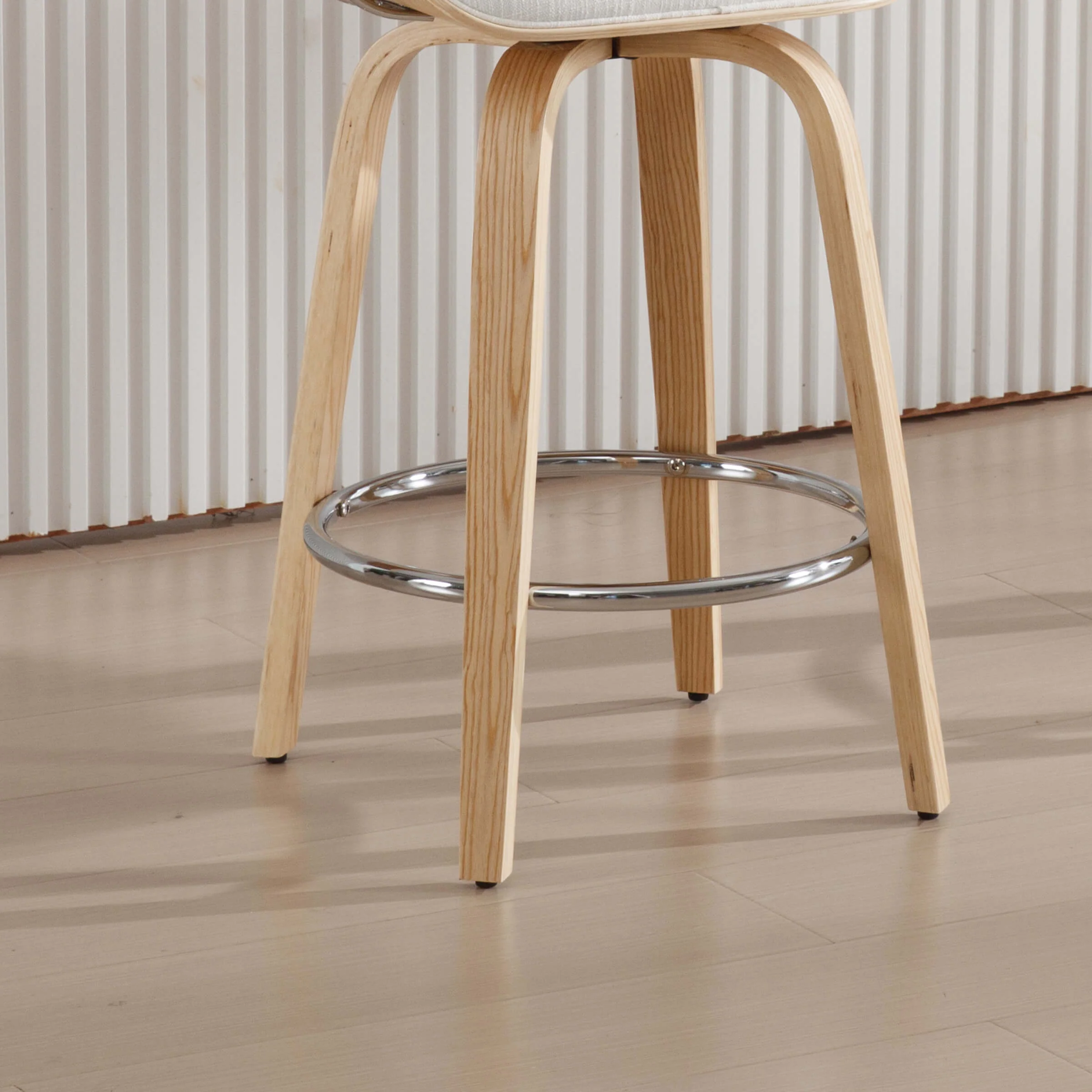 26"H Swivel Wood Legs Counter Stools Set of 2 - 3111CS - Image 8