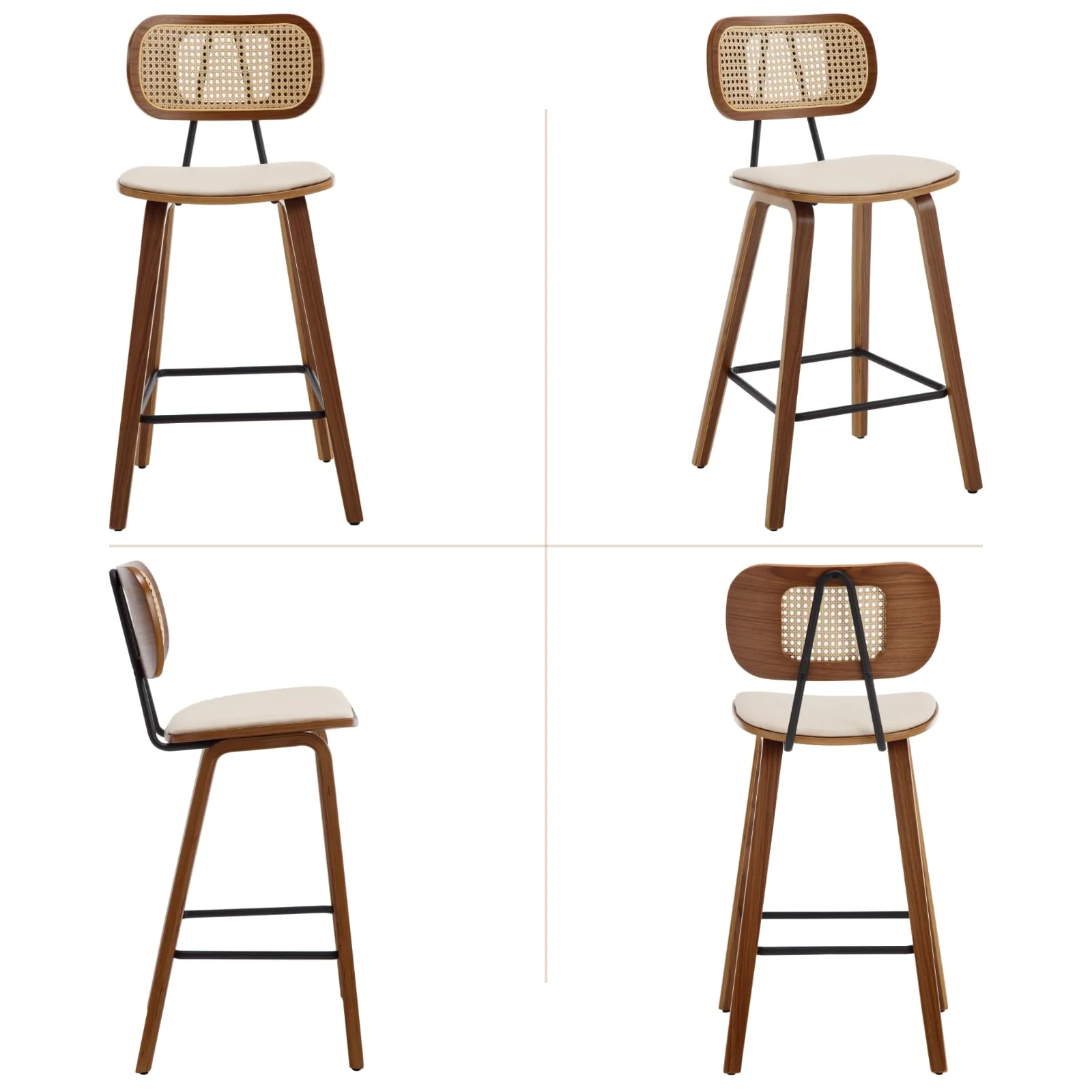26"H Mid-Century Counter Stools Set of 2 - 7734CS - Image 8