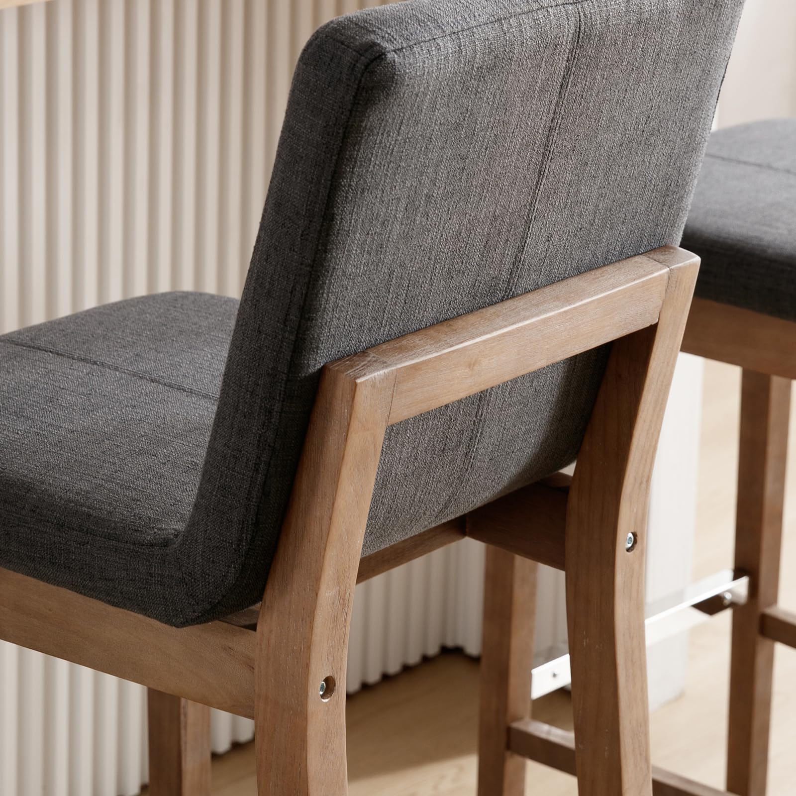 26"H & 30"H Modern Wood Stools Set of 2 - 5730 - Image 13