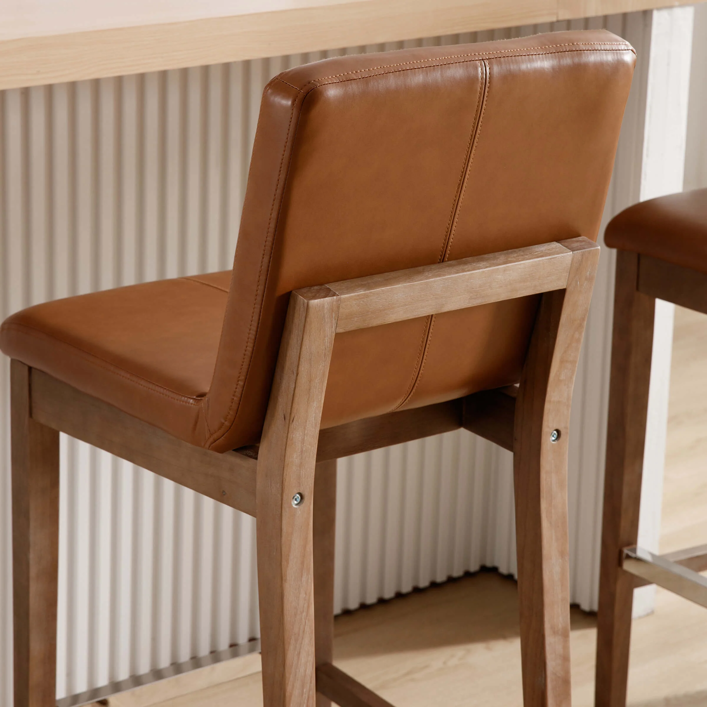 26"H & 30"H Modern Wood Stools Set of 2 - 5730 - Image 32