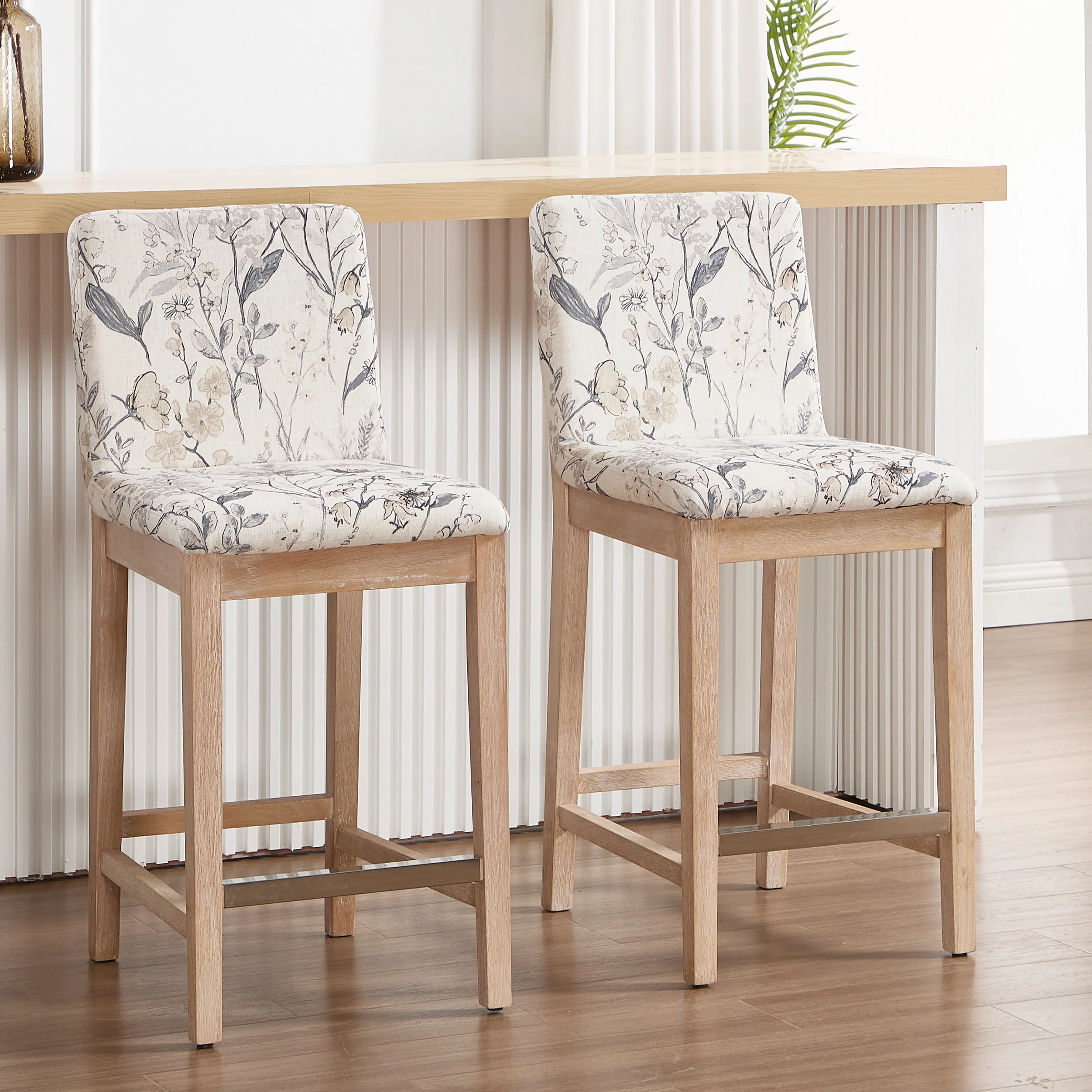26"H & 30"H Modern Wood Stools Set of 2 - 5730 - Image 61