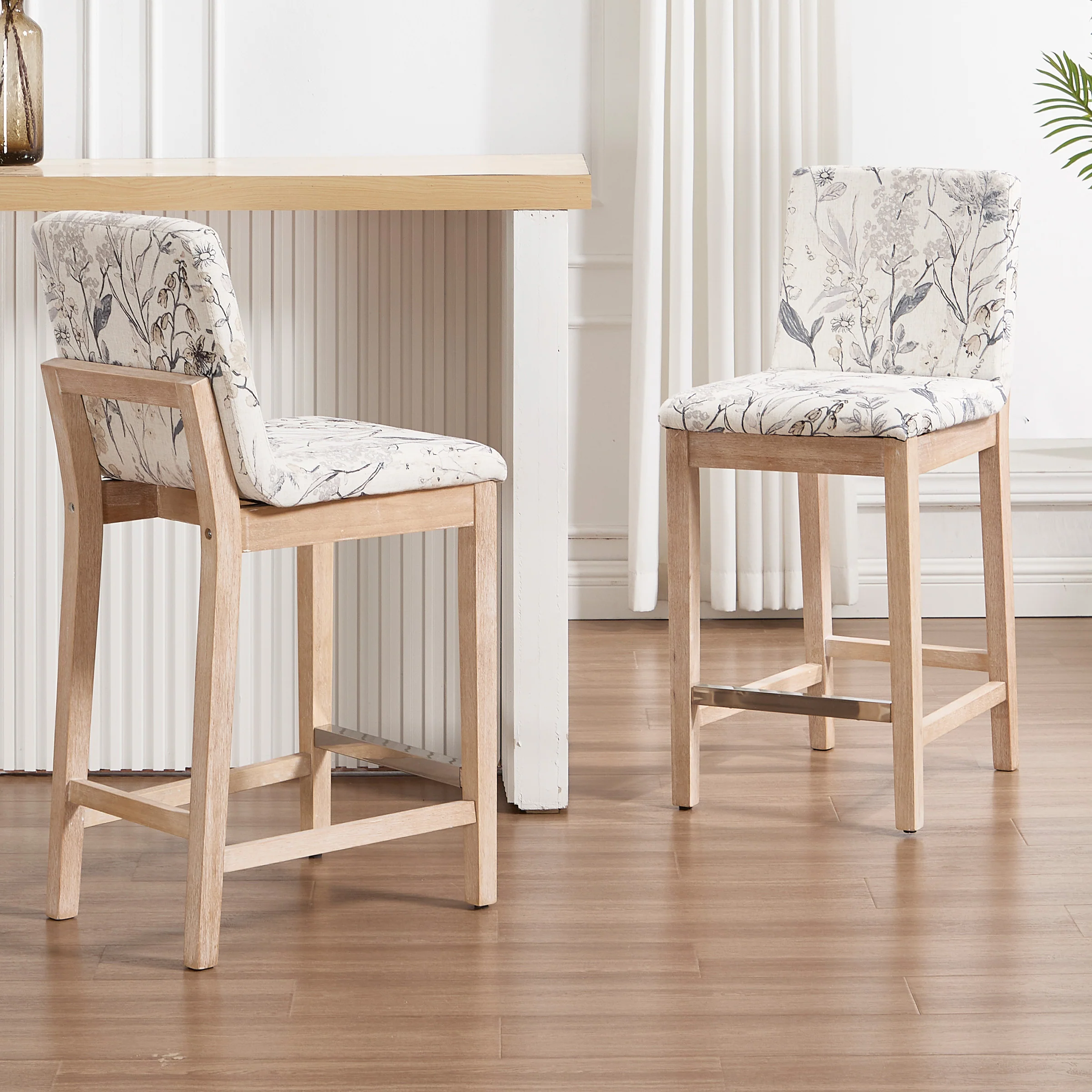 26"H & 30"H Modern Wood Stools Set of 2 - 5730 - Image 62