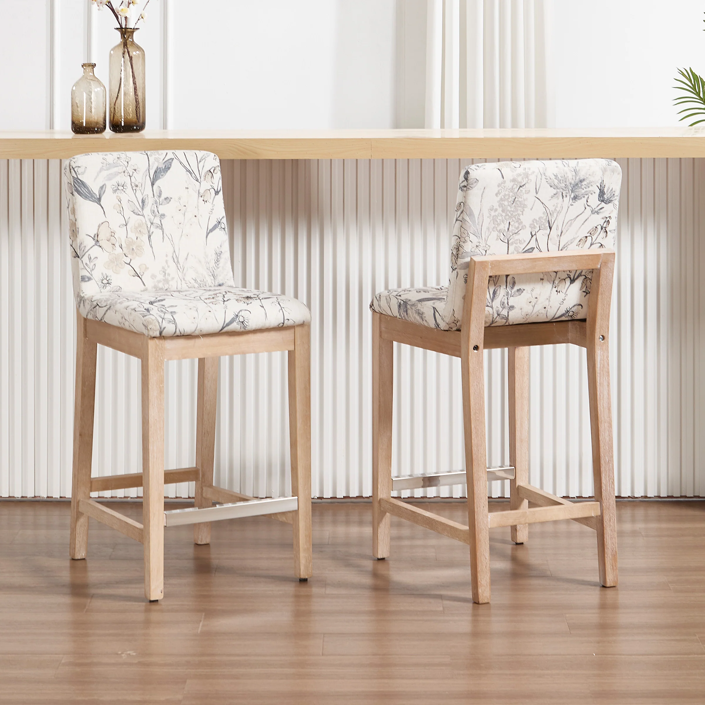 26"H & 30"H Modern Wood Stools Set of 2 - 5730 - Image 63