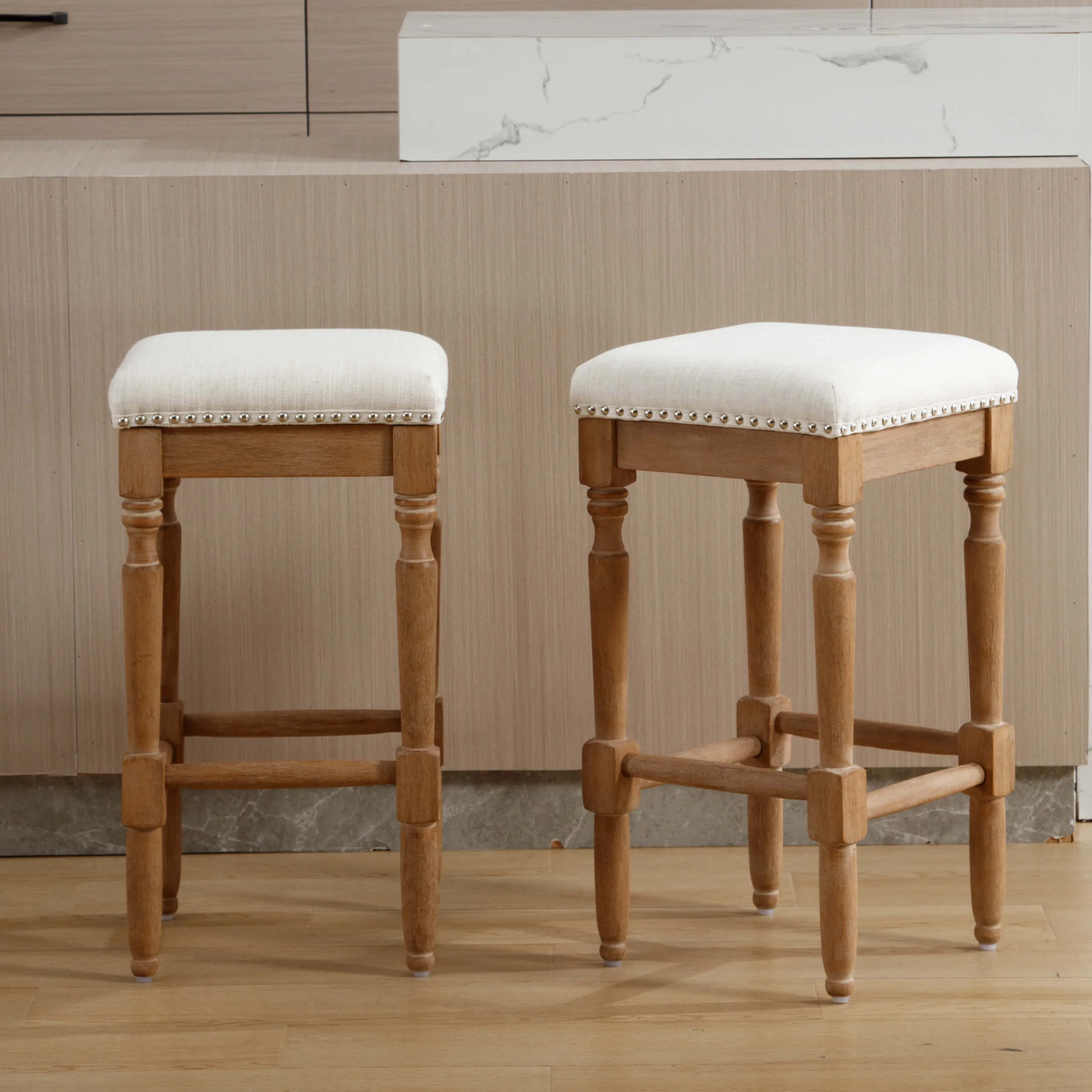 26"H Saddle Backless Counter Stools Set of 2 - XX30CS - Image 2