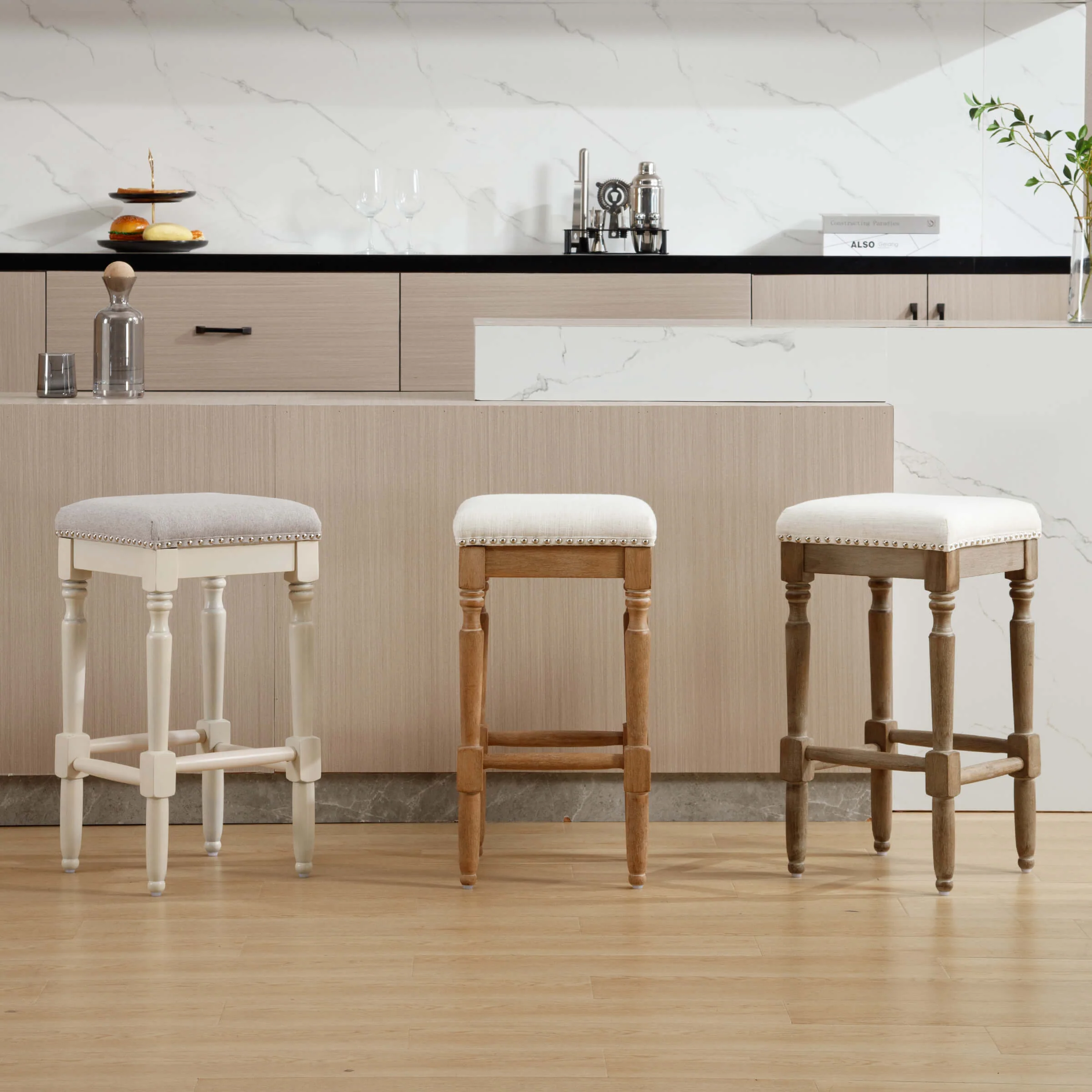 26"H Saddle Backless Counter Stools Set of 2 - XX30CS - Image 25