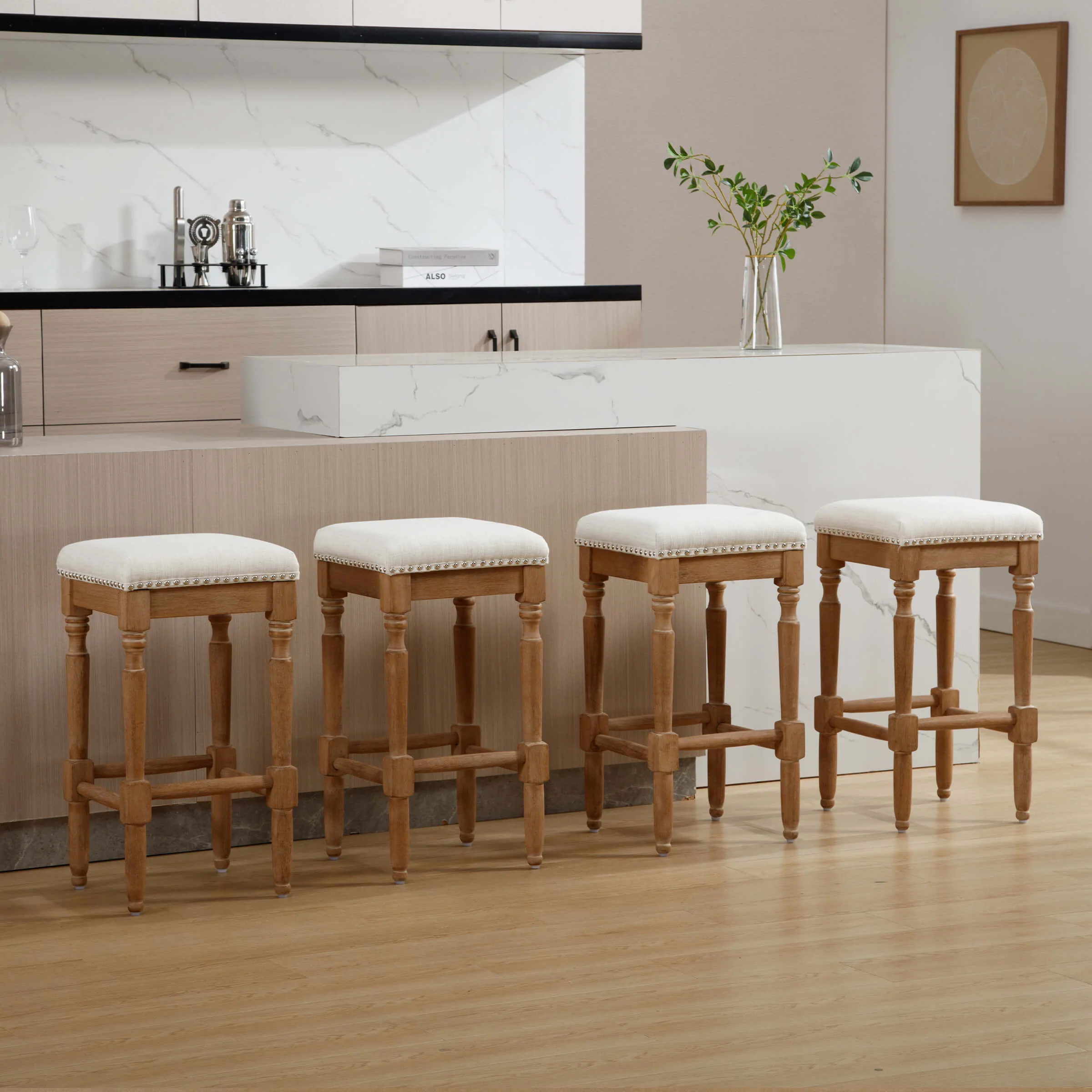 26"H Saddle Backless Counter Stools Set of 2 - XX30CS - Image 3