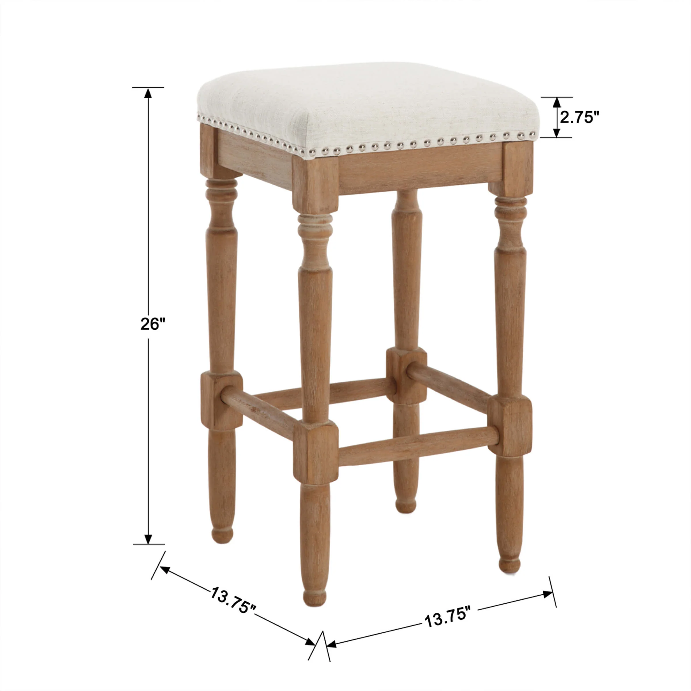 26"H Saddle Backless Counter Stools Set of 2 - XX30CS - Image 8