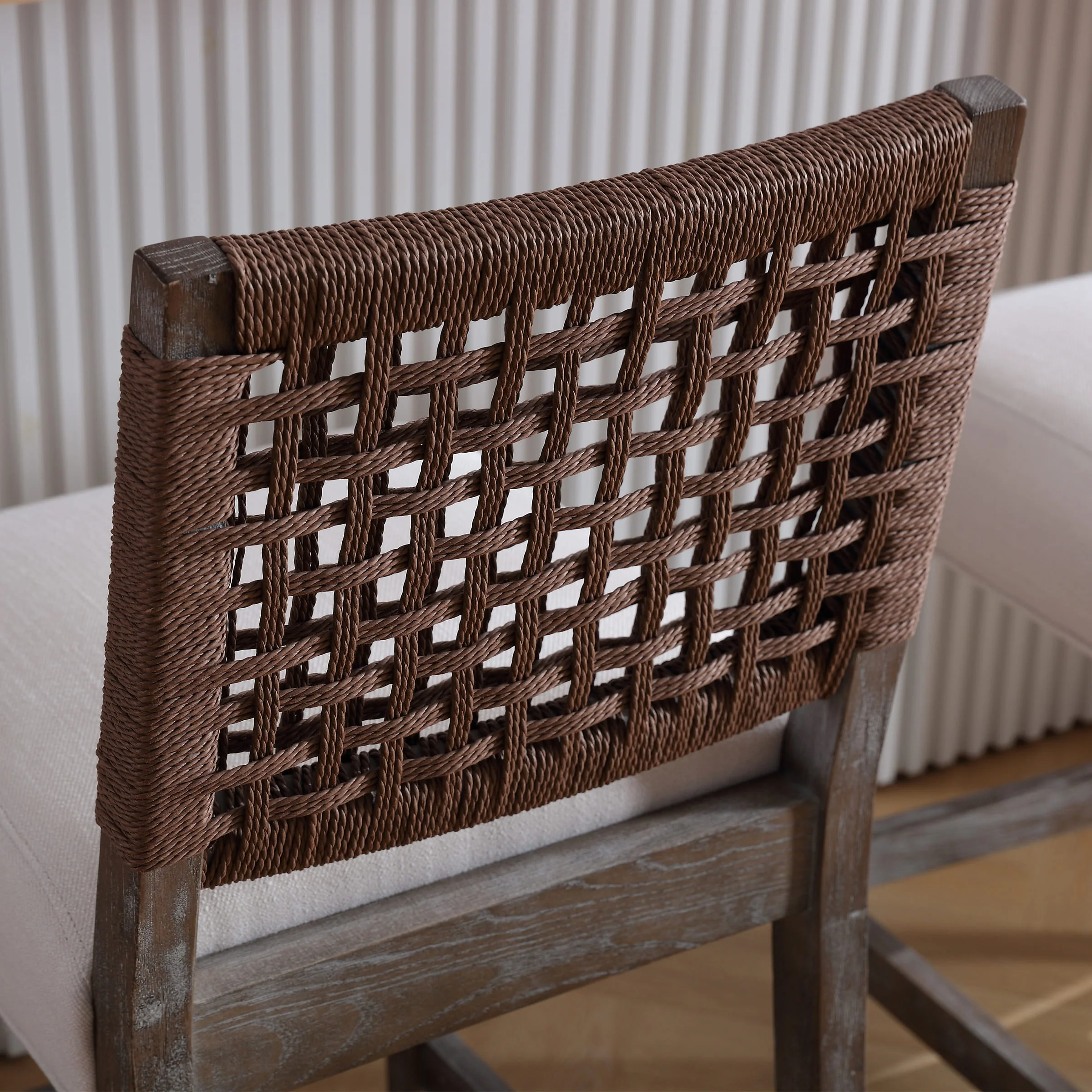 27"H Farmhouse Woven Backrest Counter Stools Set of 2 - 2227CS - Image 14