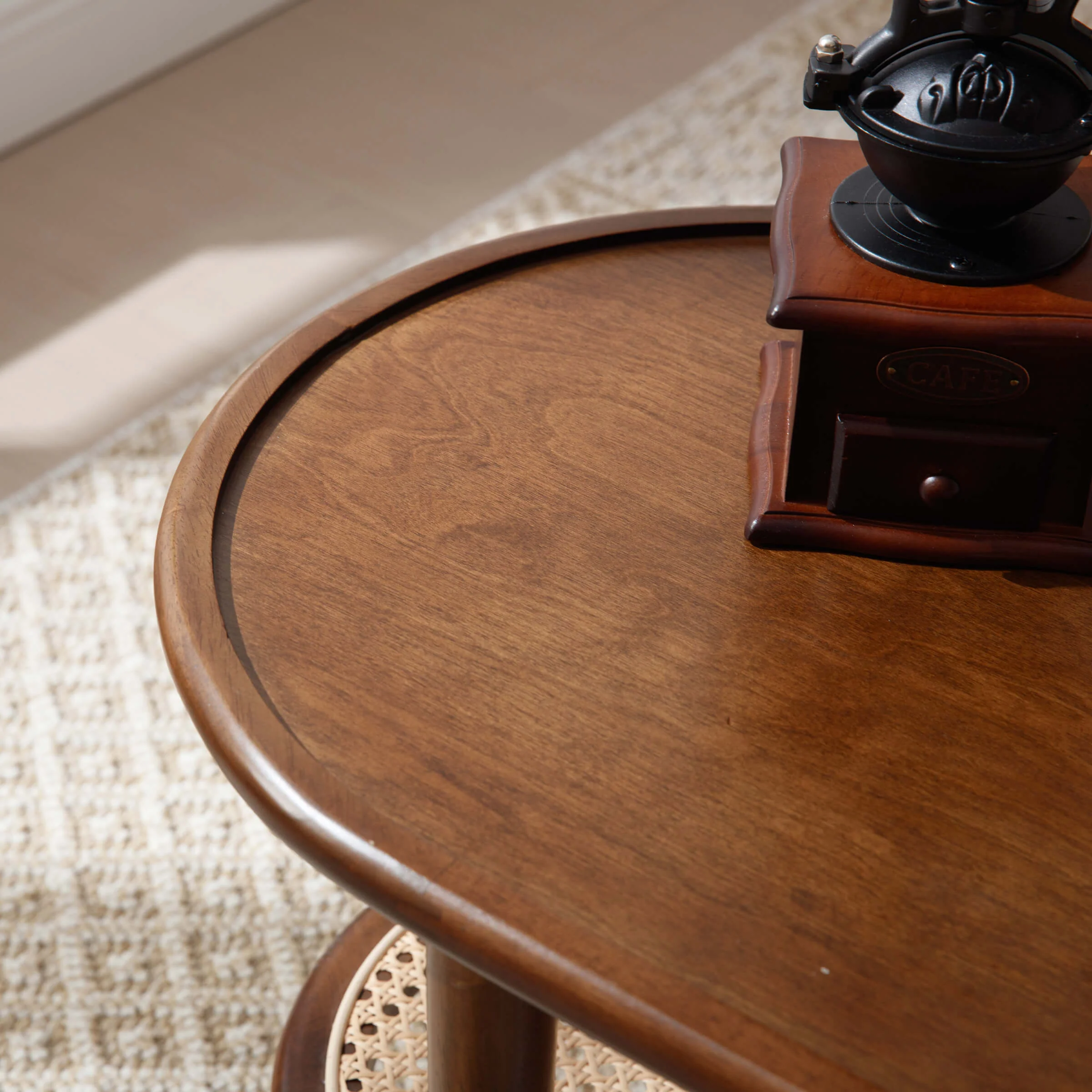 39.5"W Oval Center Rattan Wood Coffee Table - XX11CT - Image 5