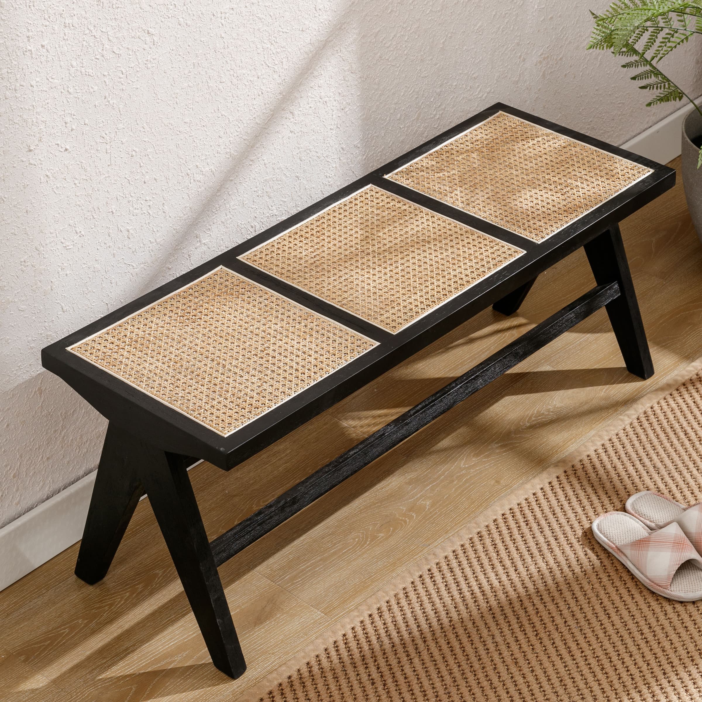 42"L Wicker & Rattan Solid Color Accent Bench - 2545BH - Image 10