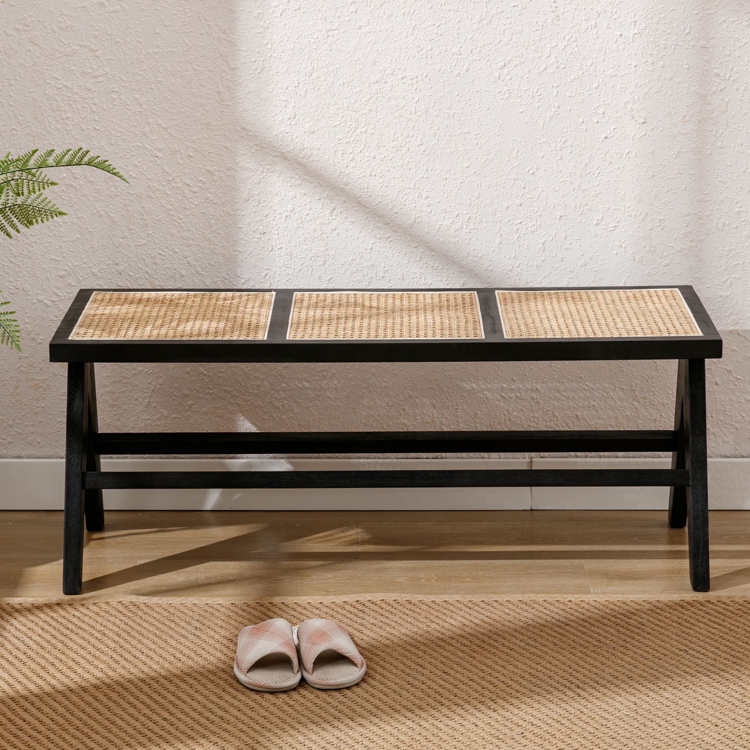 42"L Wicker & Rattan Solid Color Accent Bench - 2545BH - Image 11