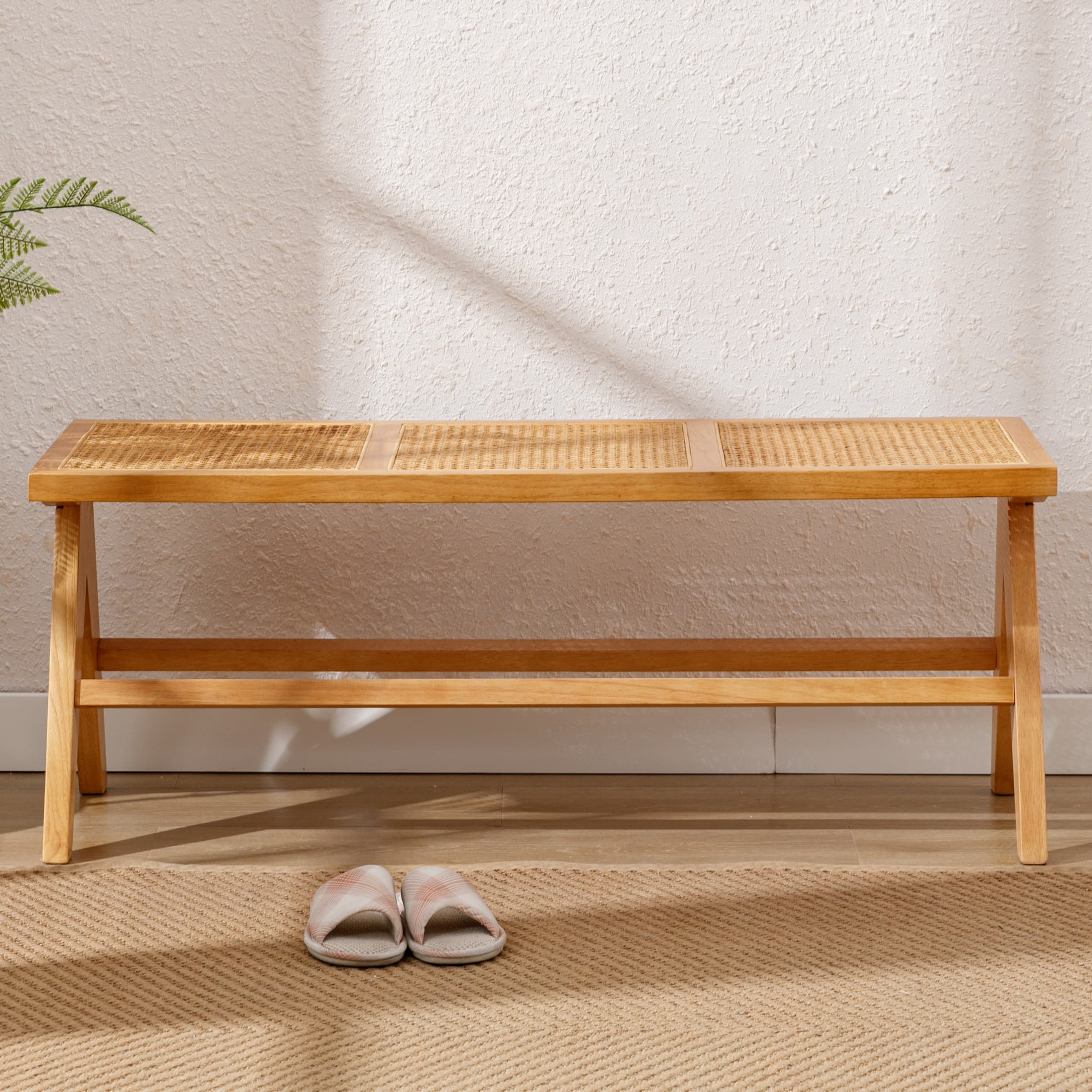 42"L Wicker & Rattan Solid Color Accent Bench - 2545BH - Image 3