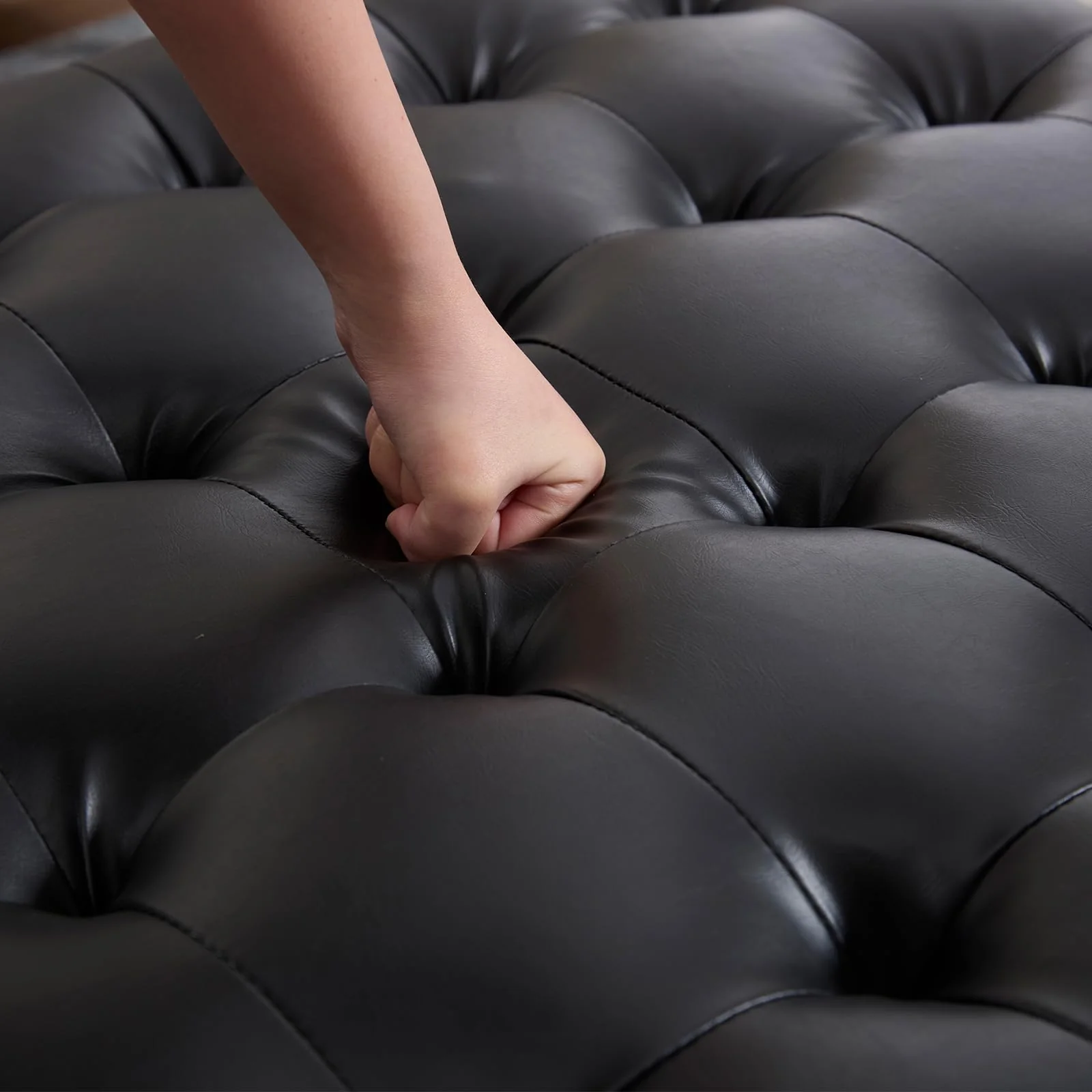 Leather Ottoman Coffee Table - 63051 & 6305CT - Image 12