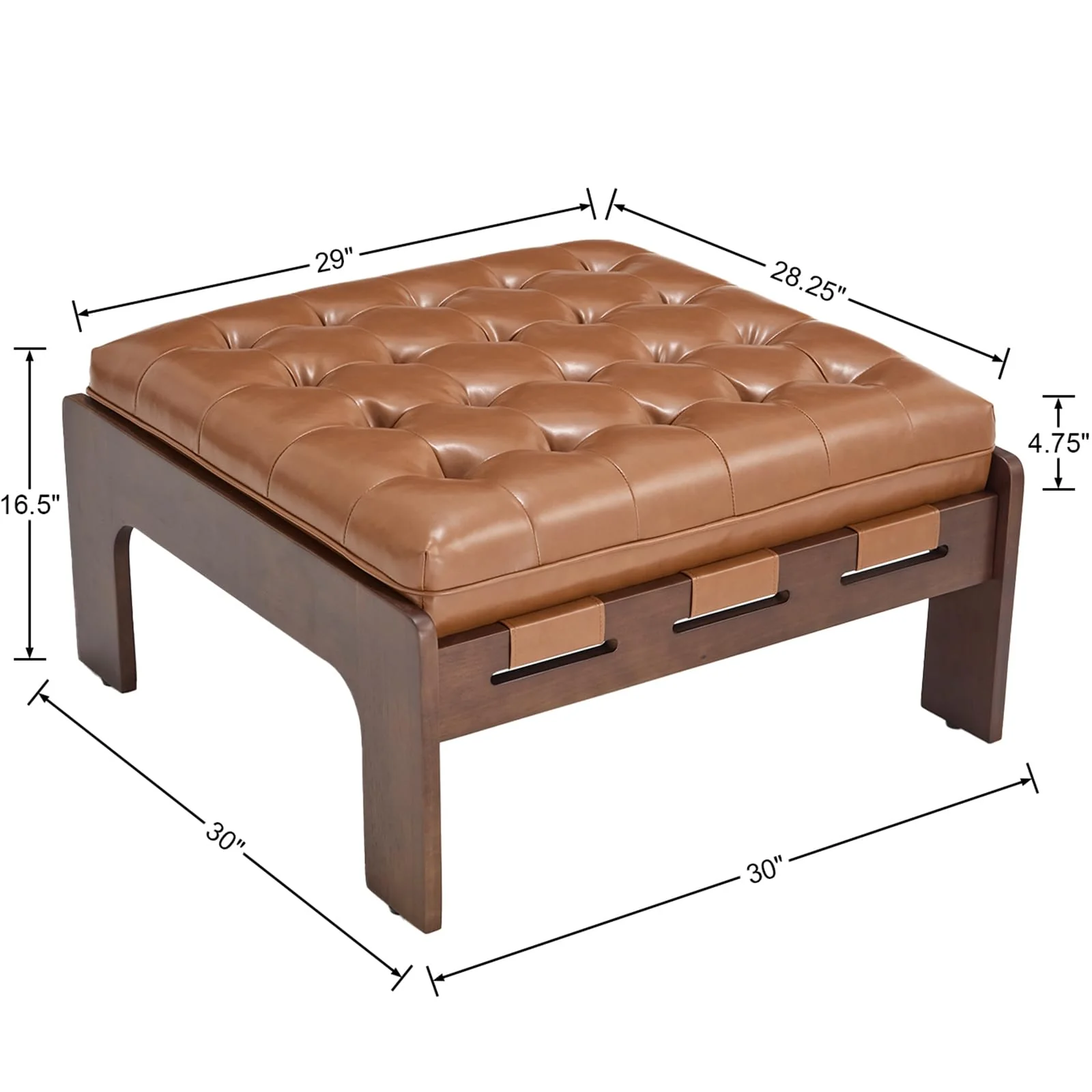 Leather Ottoman Coffee Table - 63051 & 6305CT - Image 21