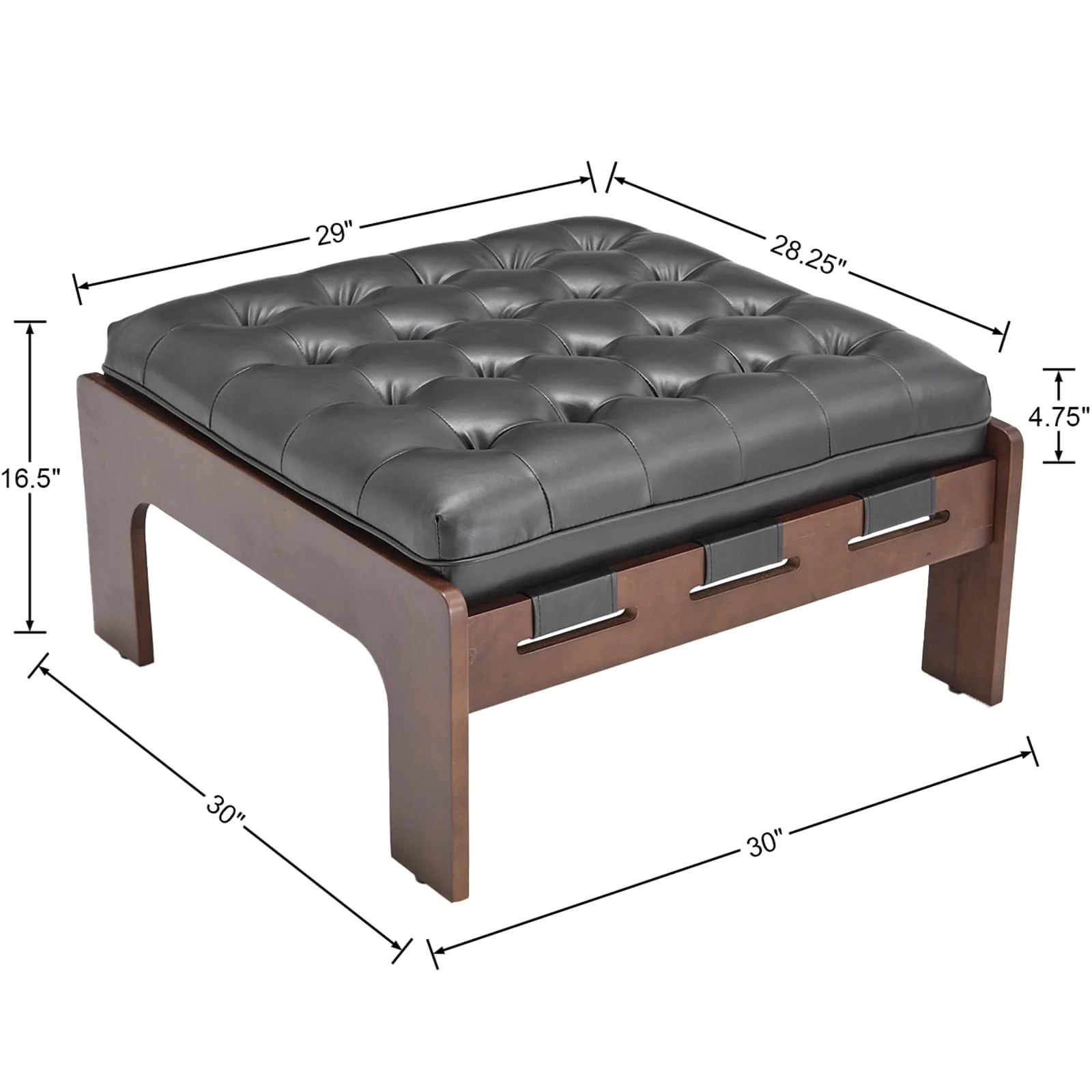 Leather Ottoman Coffee Table - 63051 & 6305CT - Image 28