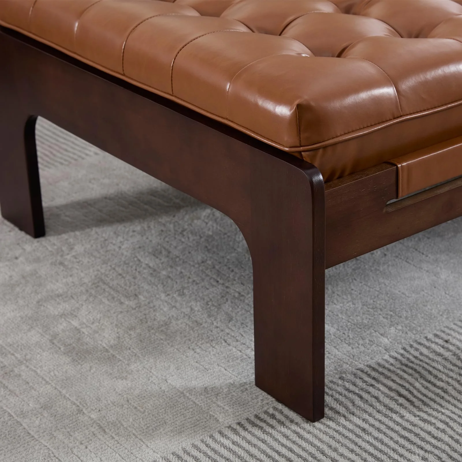 Leather Ottoman Coffee Table - 63051 & 6305CT - Image 3