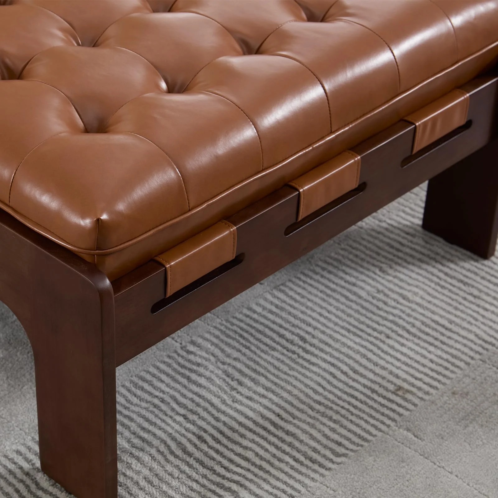 Leather Ottoman Coffee Table - 63051 & 6305CT - Image 4