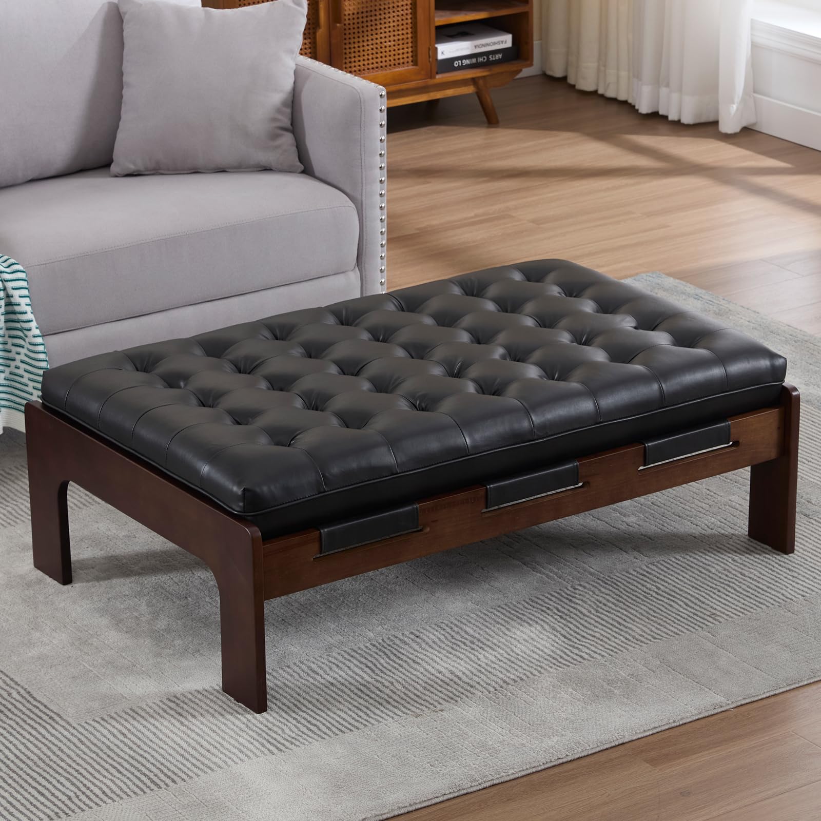 Leather Ottoman Coffee Table - 63051 & 6305CT - Image 8