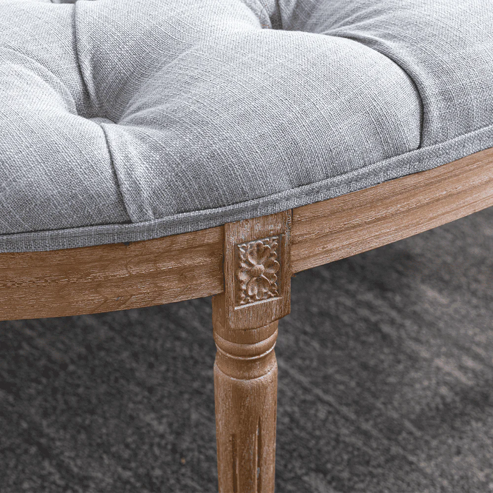 55" Mid Century Tufted Fabric Bench - 2162BH - Image 12