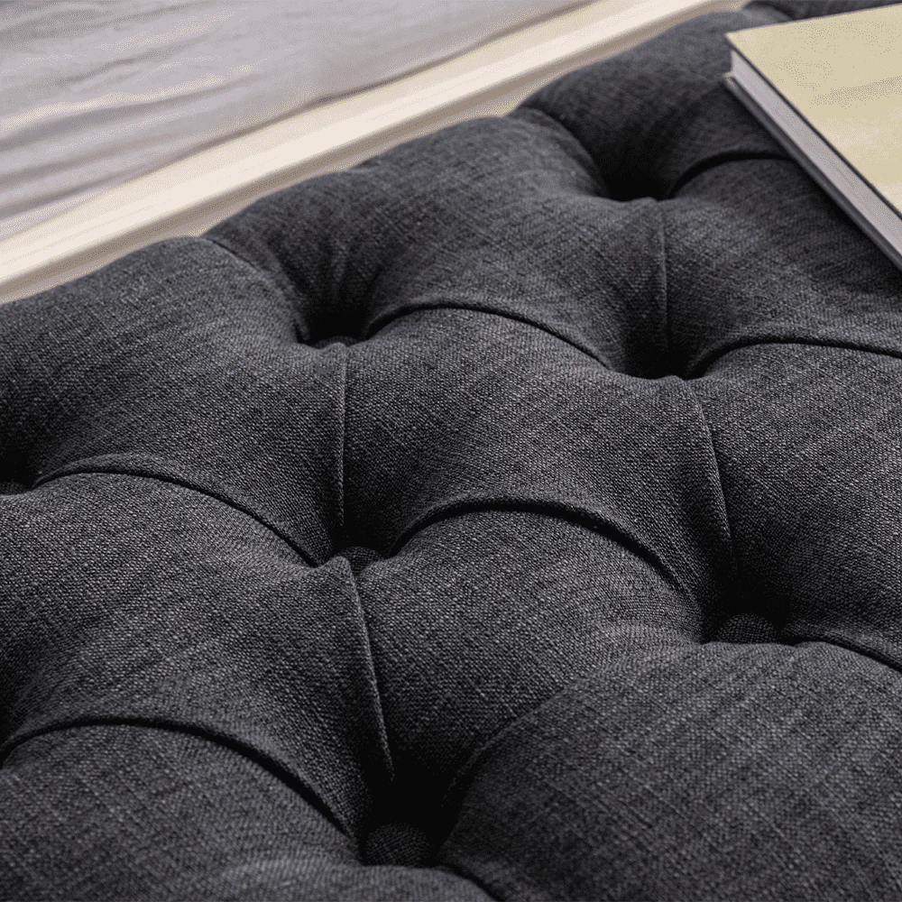 55" Mid Century Tufted Fabric Bench - 2162BH - Image 15